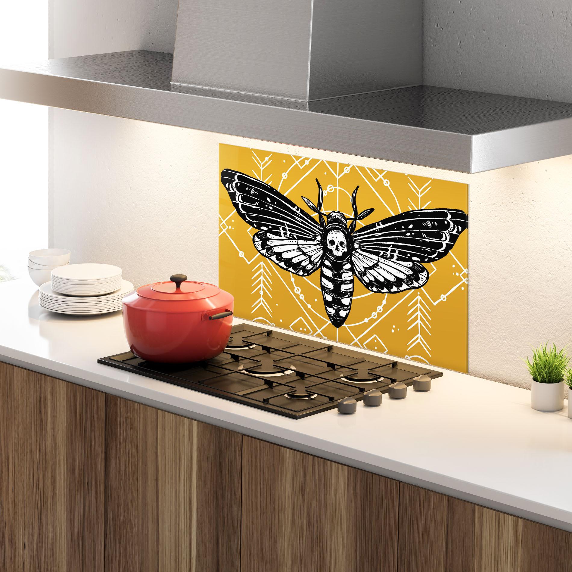 Küchenrückwand Glas Cool Art 03 mockup 4