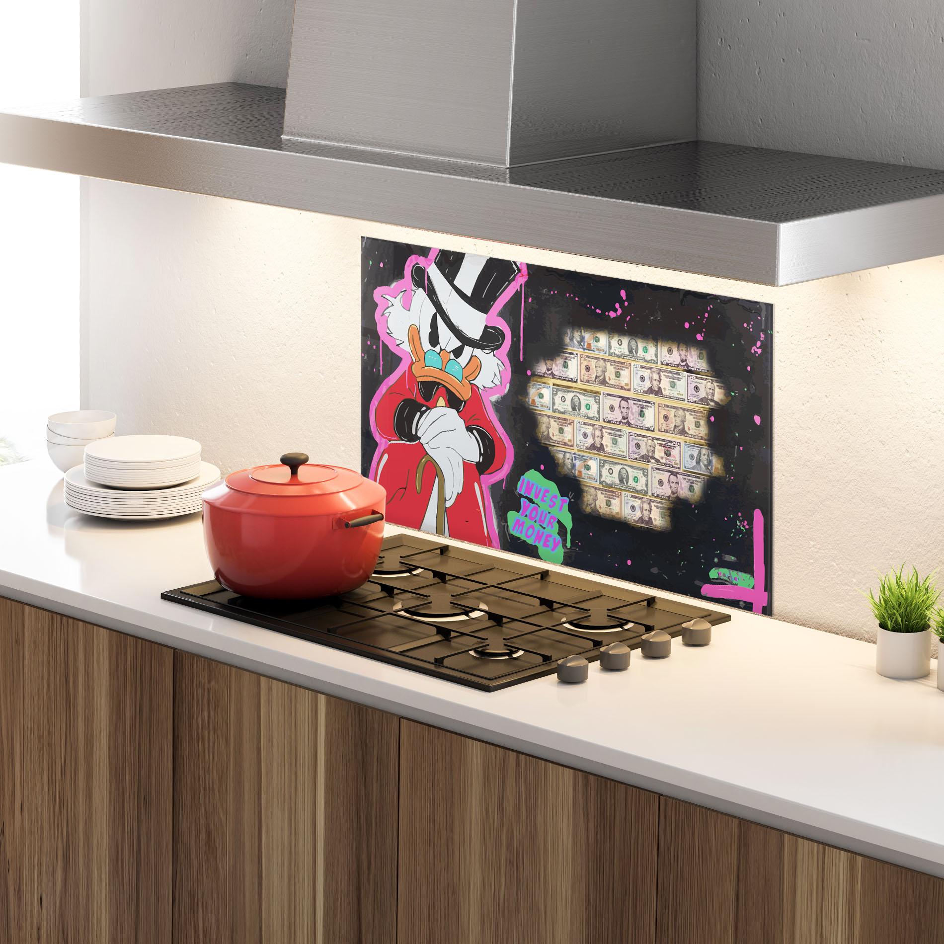 Küchenrückwand Glas Money Advice mockup 4