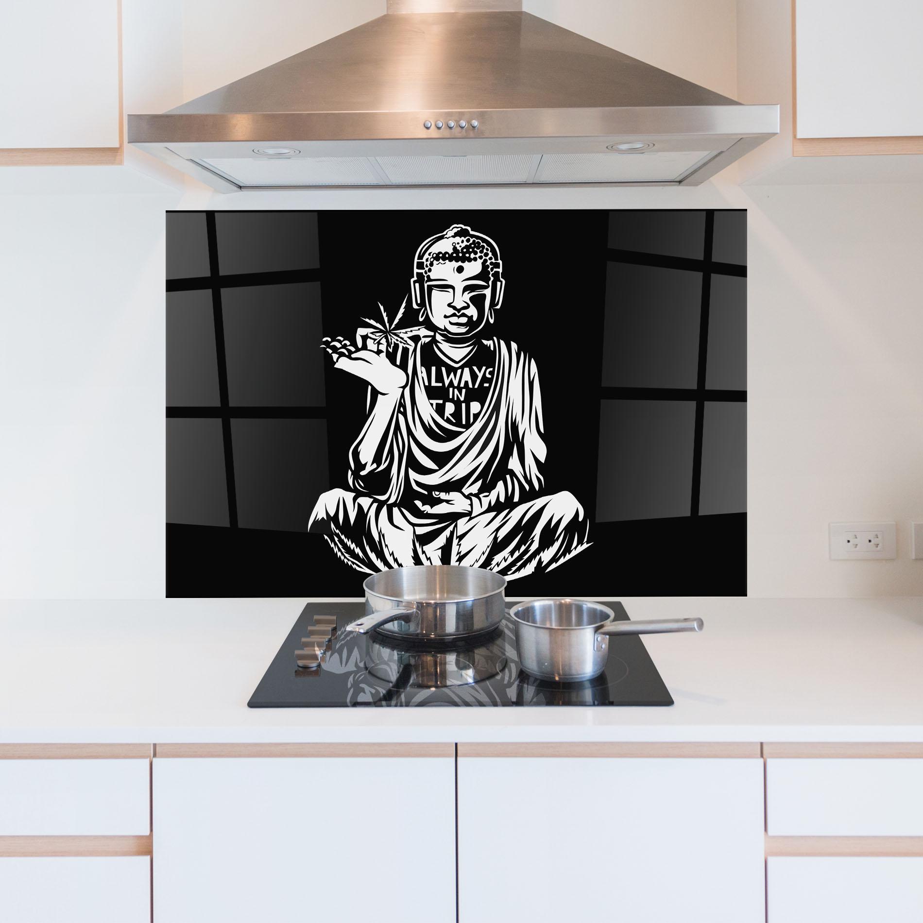 Küchenrückwand Glas Always Trip mockup 5