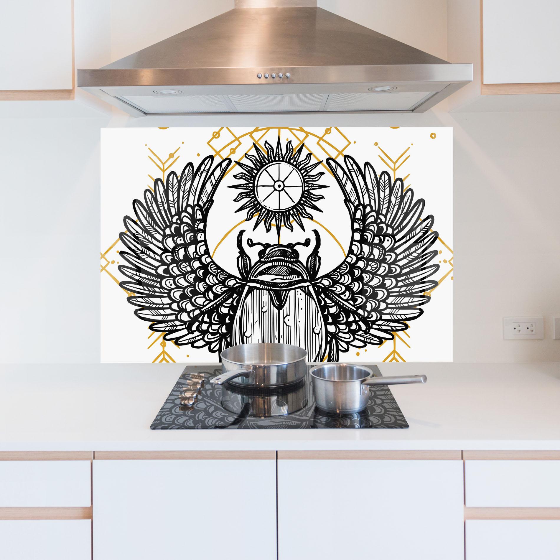 Küchenrückwand Glas Cool Art 02 mockup 5