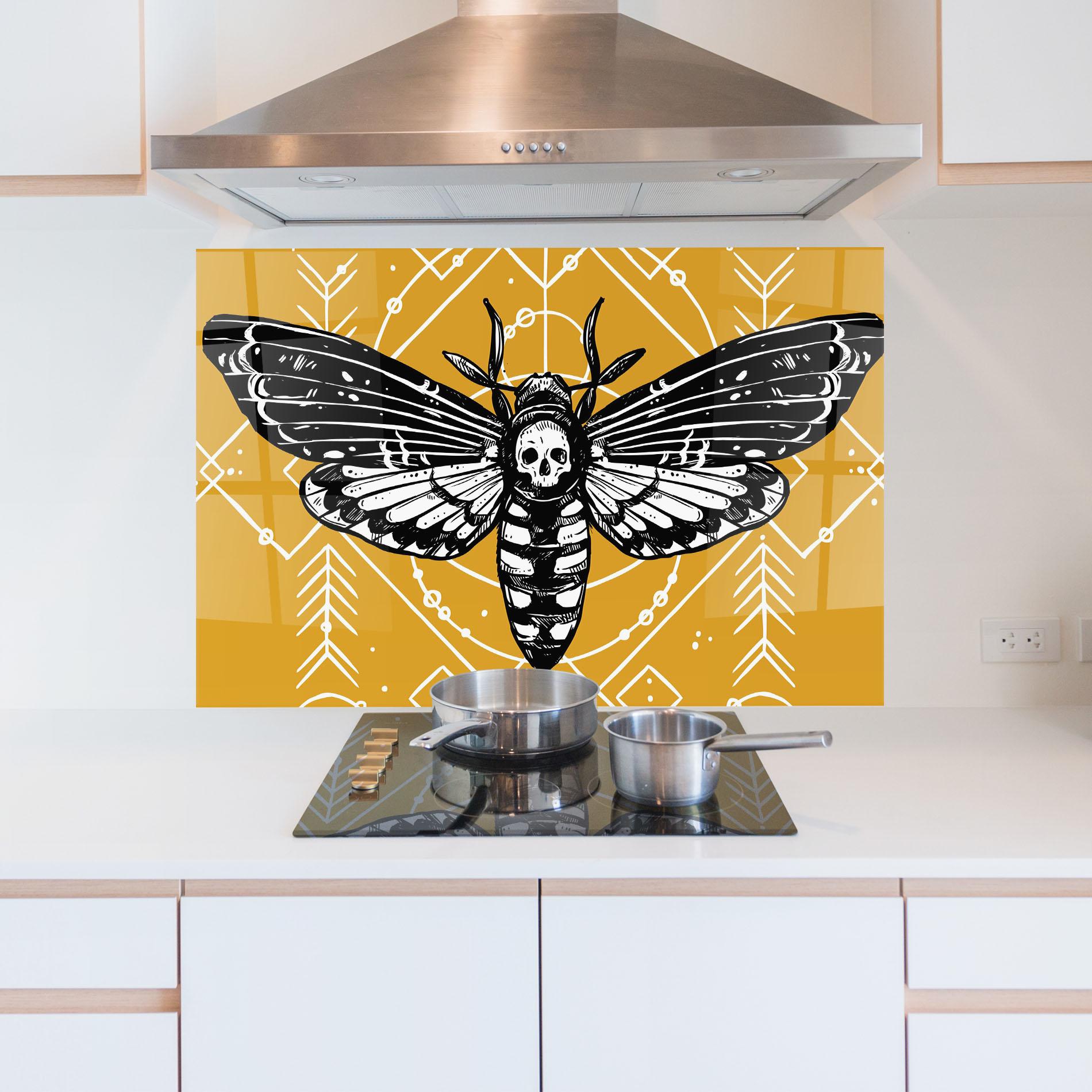 Küchenrückwand Glas Cool Art 03 mockup 5