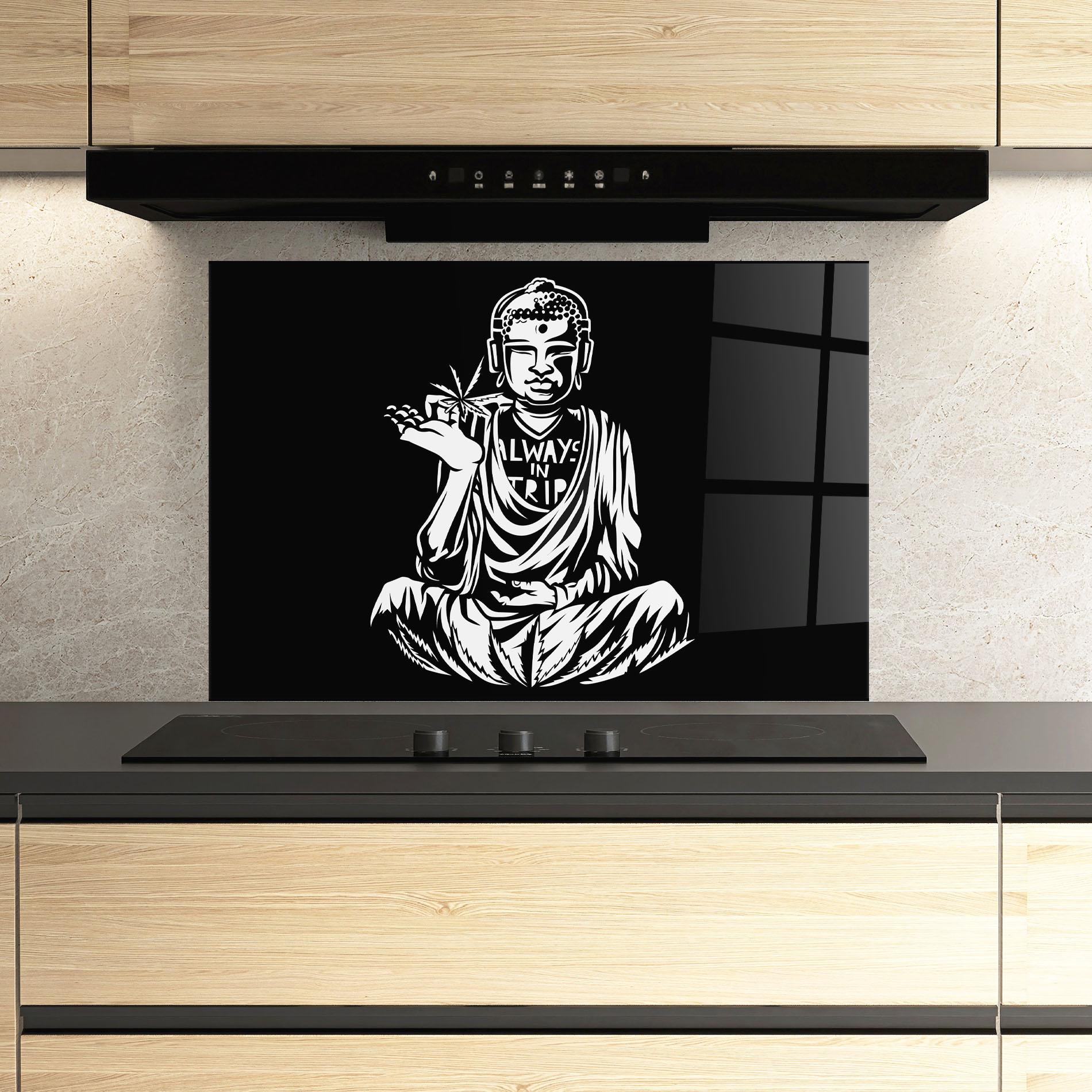 Küchenrückwand Glas Always Trip mockup 3