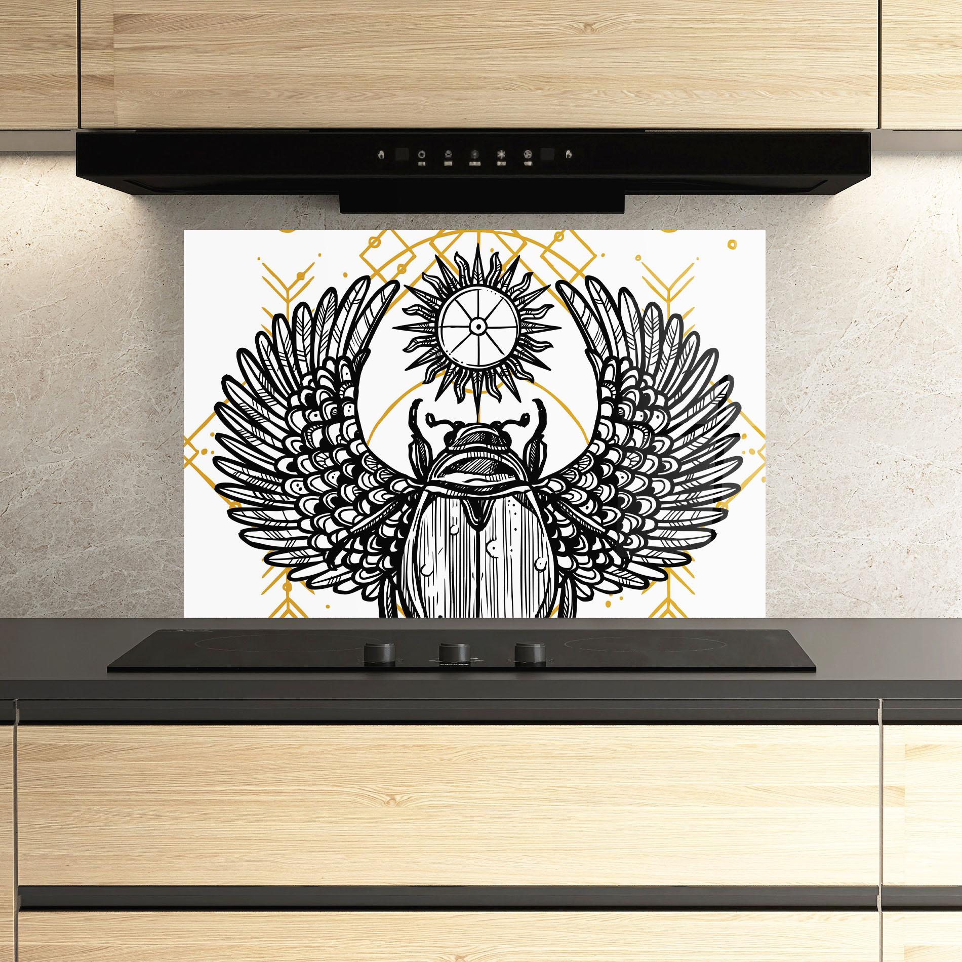 Küchenrückwand Glas Cool Art 02 mockup 3