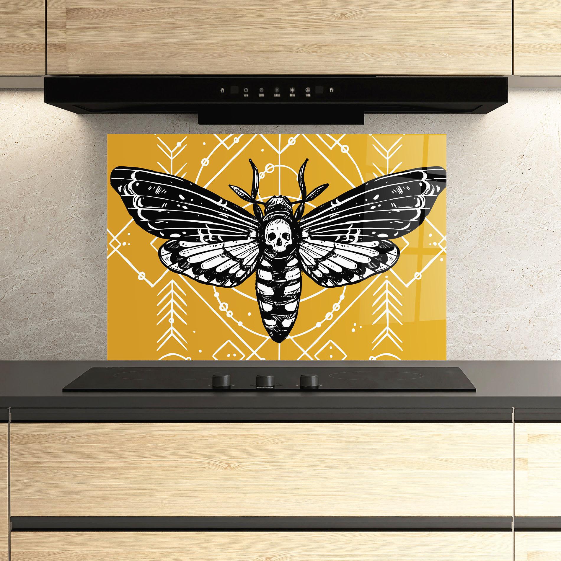 Küchenrückwand Glas Cool Art 03 mockup 3