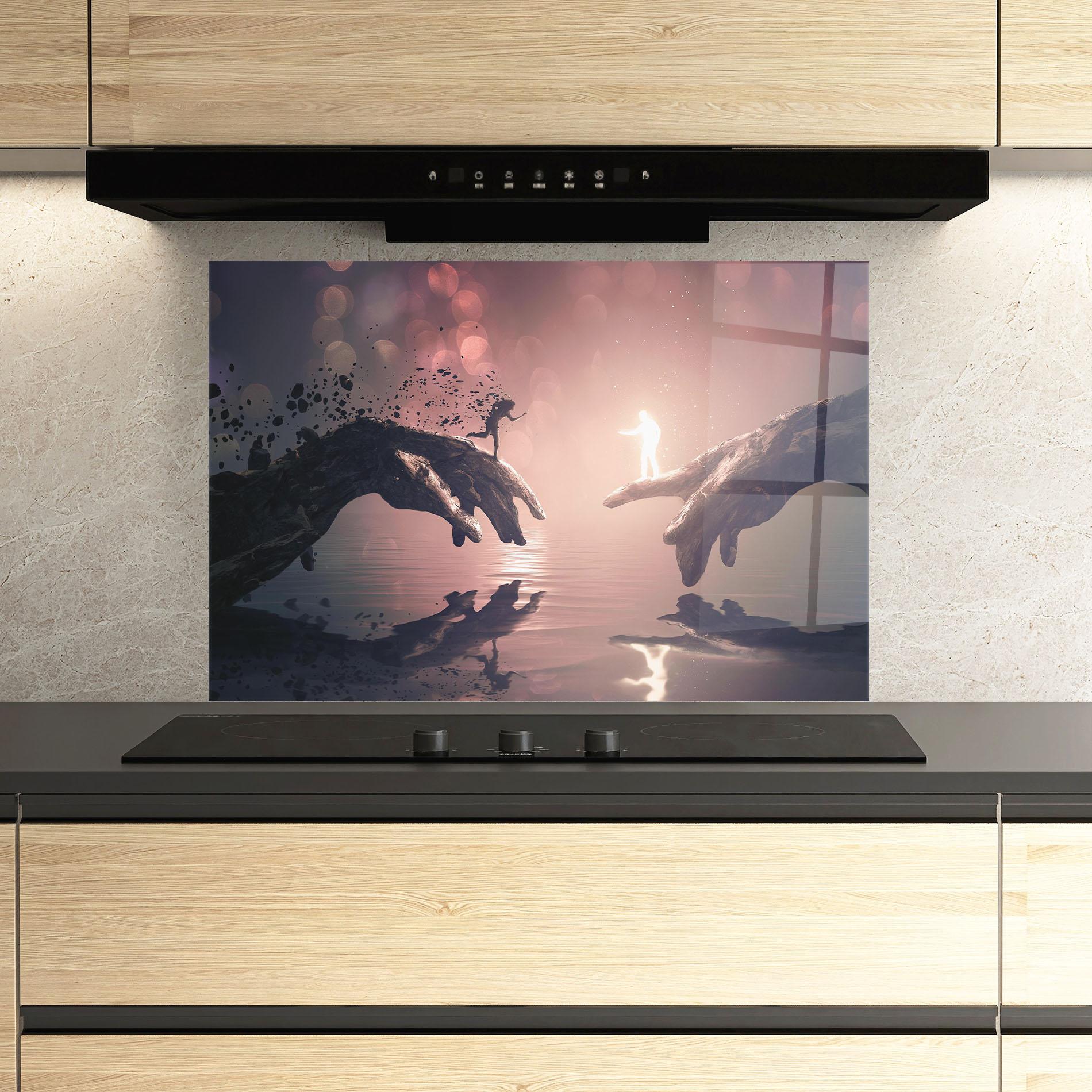 Küchenrückwand Glas Life Story mockup 3