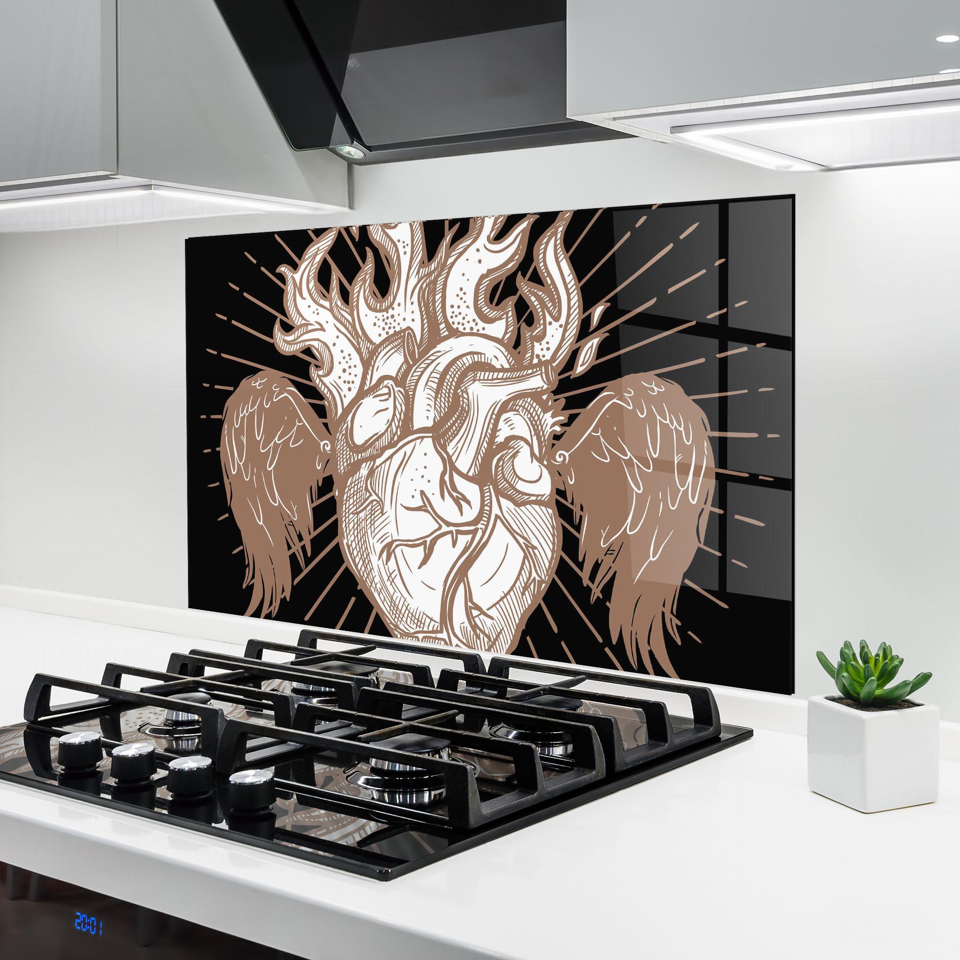 Küchenrückwand Glas Cool Art 01 mockup 6