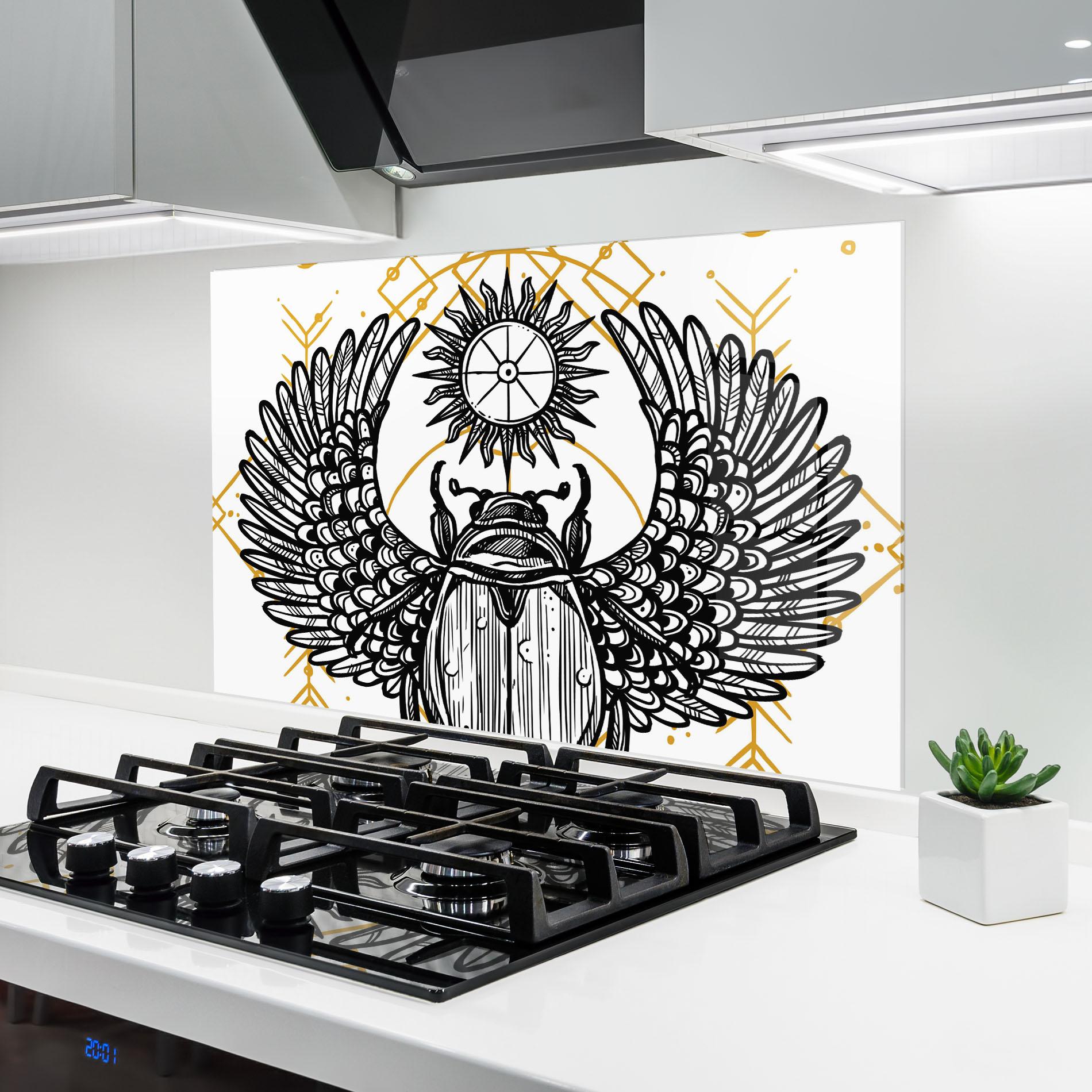 Küchenrückwand Glas Cool Art 02 mockup 6