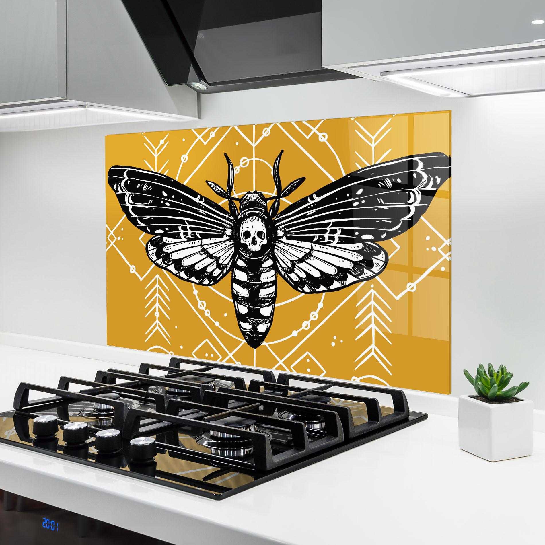 Küchenrückwand Glas Cool Art 03 mockup 6