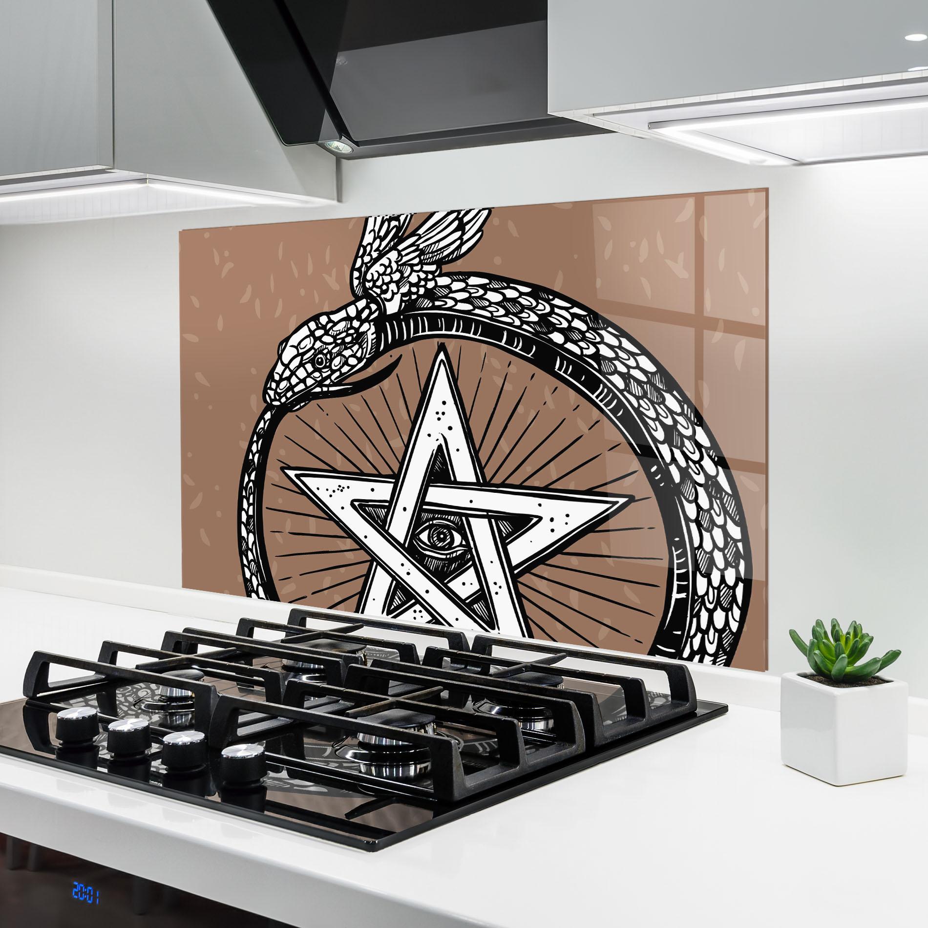 Küchenrückwand Glas Cool Art 04 mockup 6