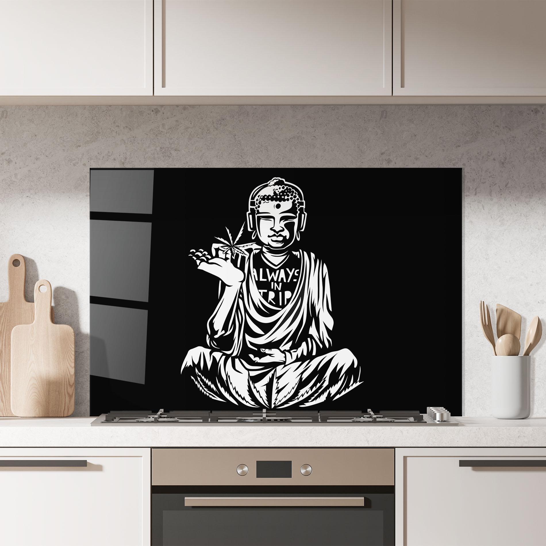 Küchenrückwand Glas Always Trip mockup 7