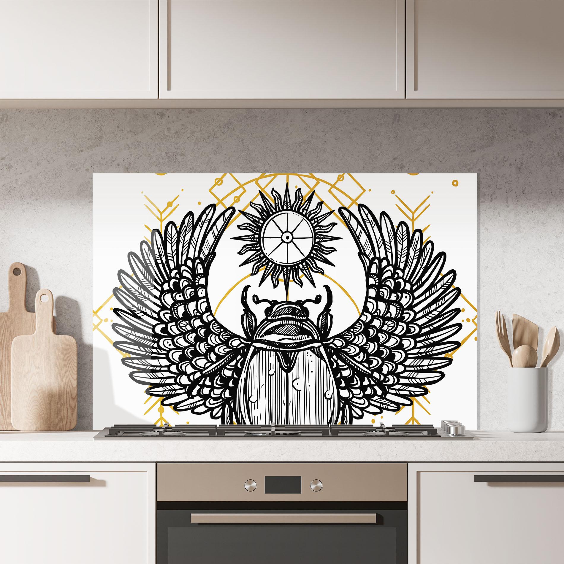 Küchenrückwand Glas Cool Art 02 mockup 7