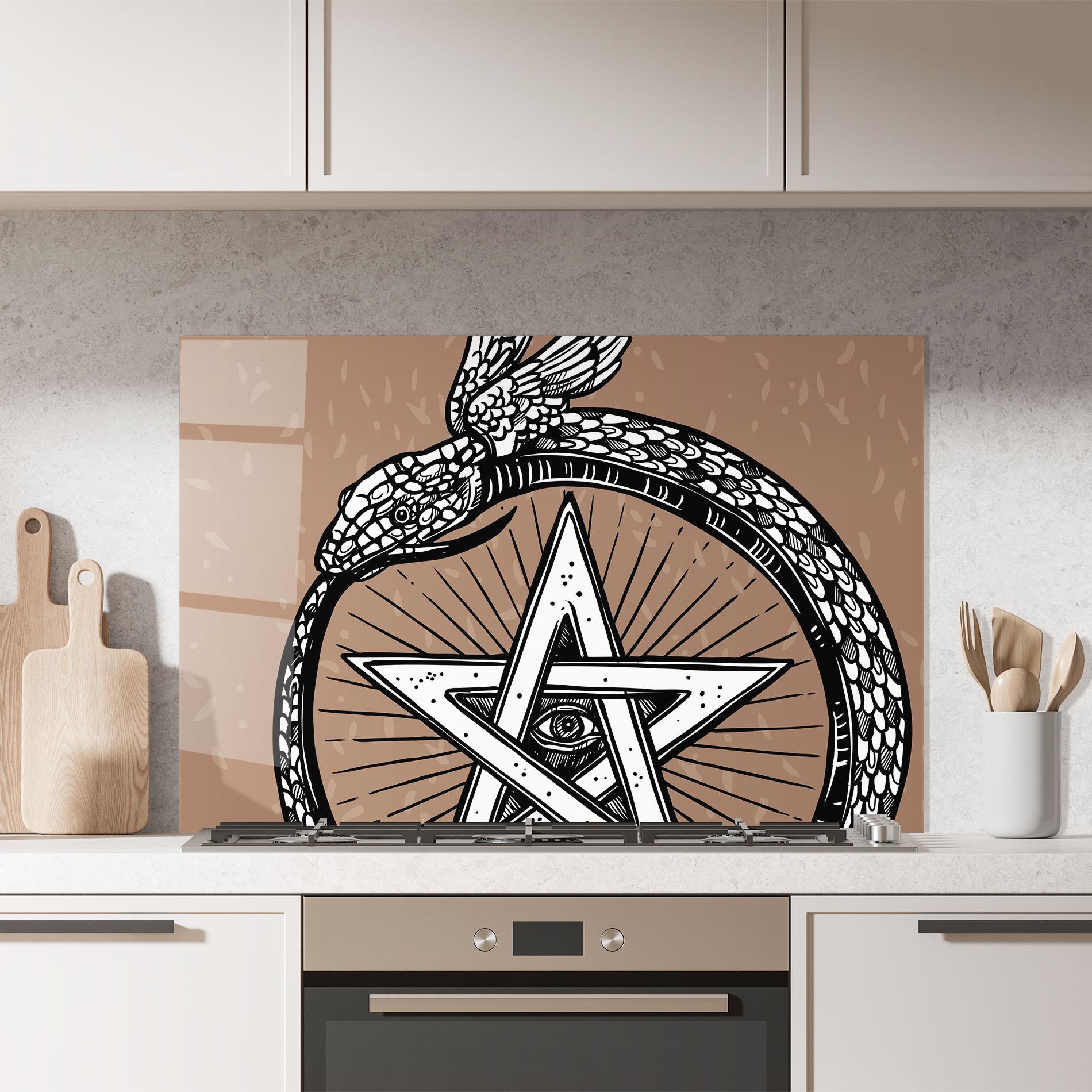 Küchenrückwand Glas Cool Art 04 mockup 7