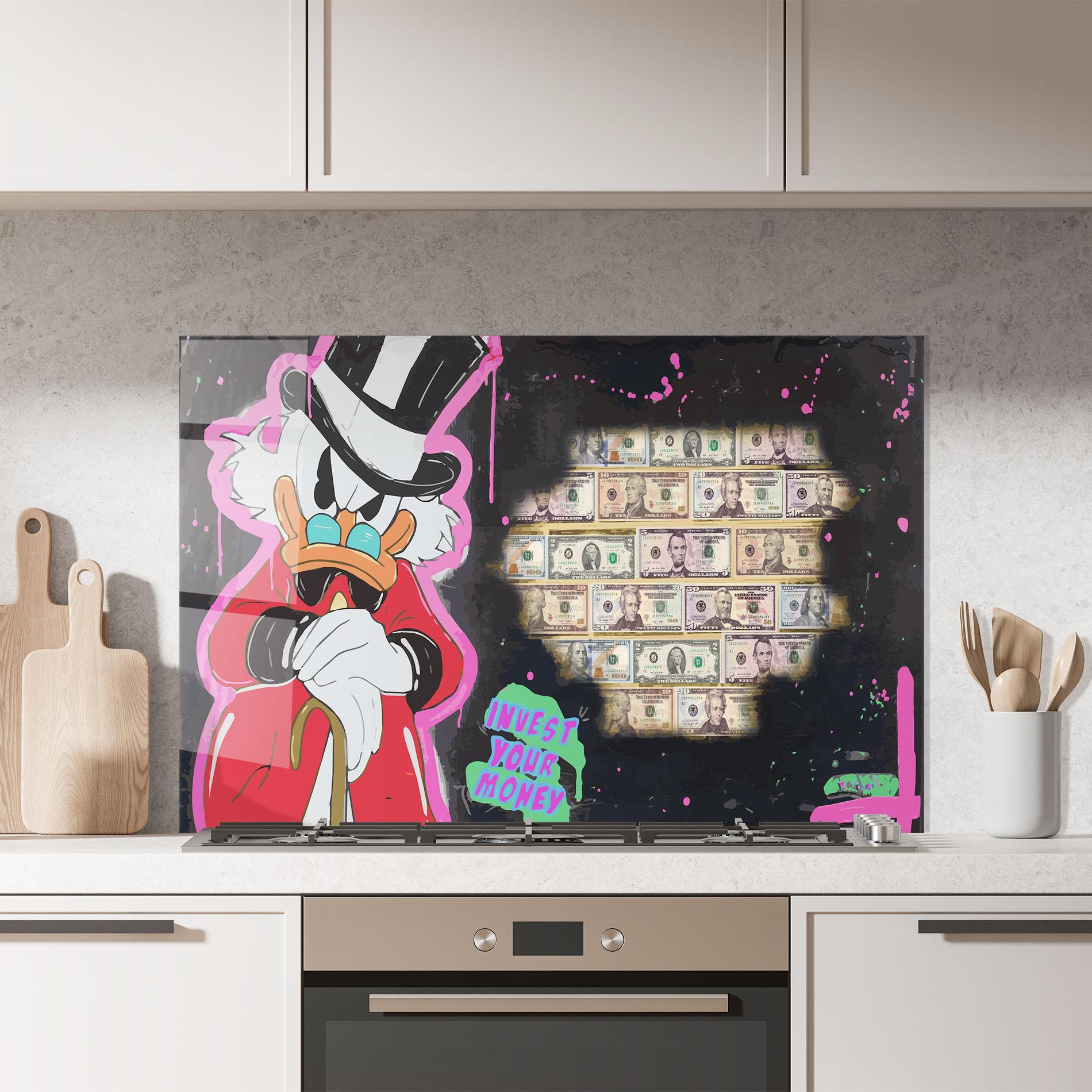 Küchenrückwand Glas Money Advice mockup 7