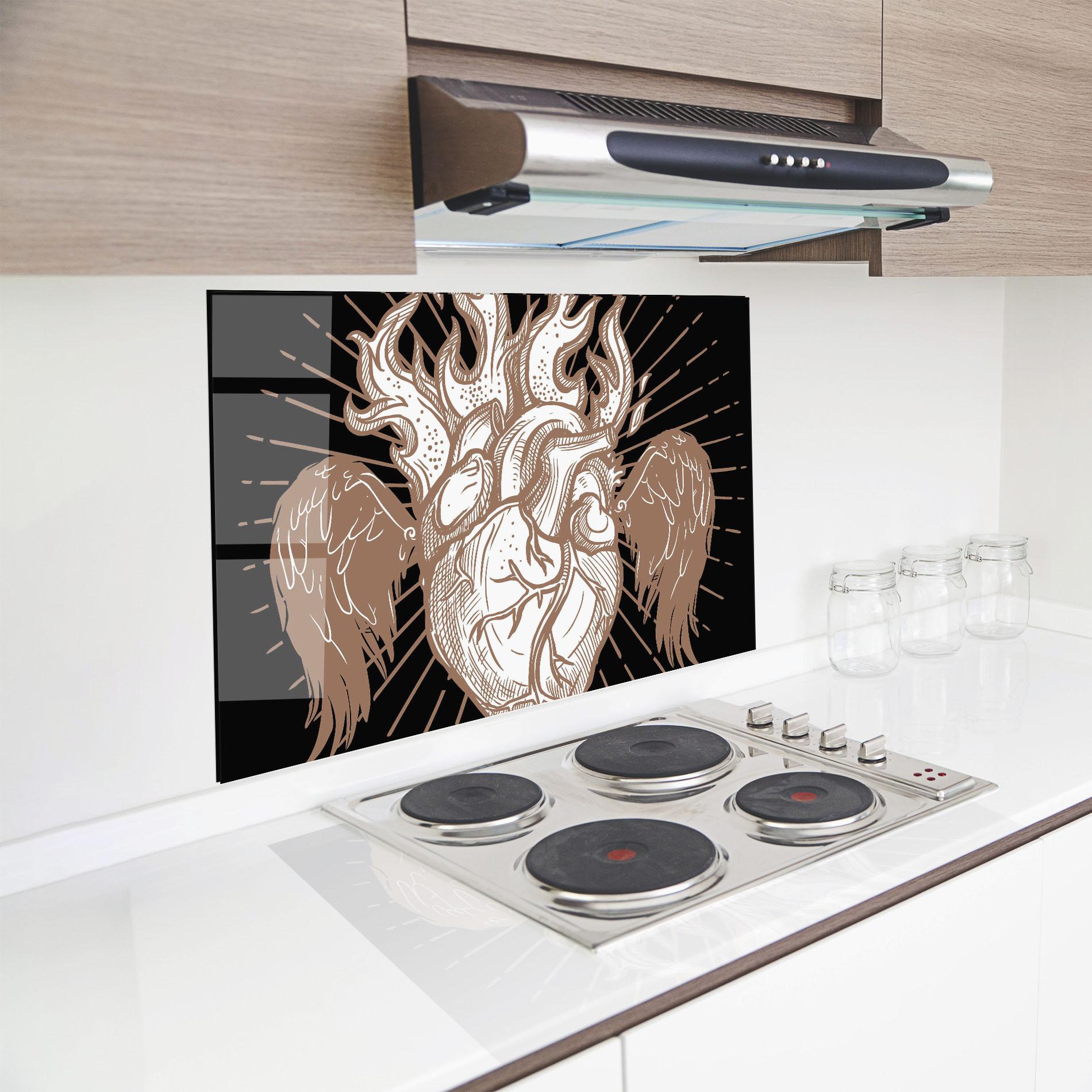 Küchenrückwand Glas Cool Art 01 mockup 8