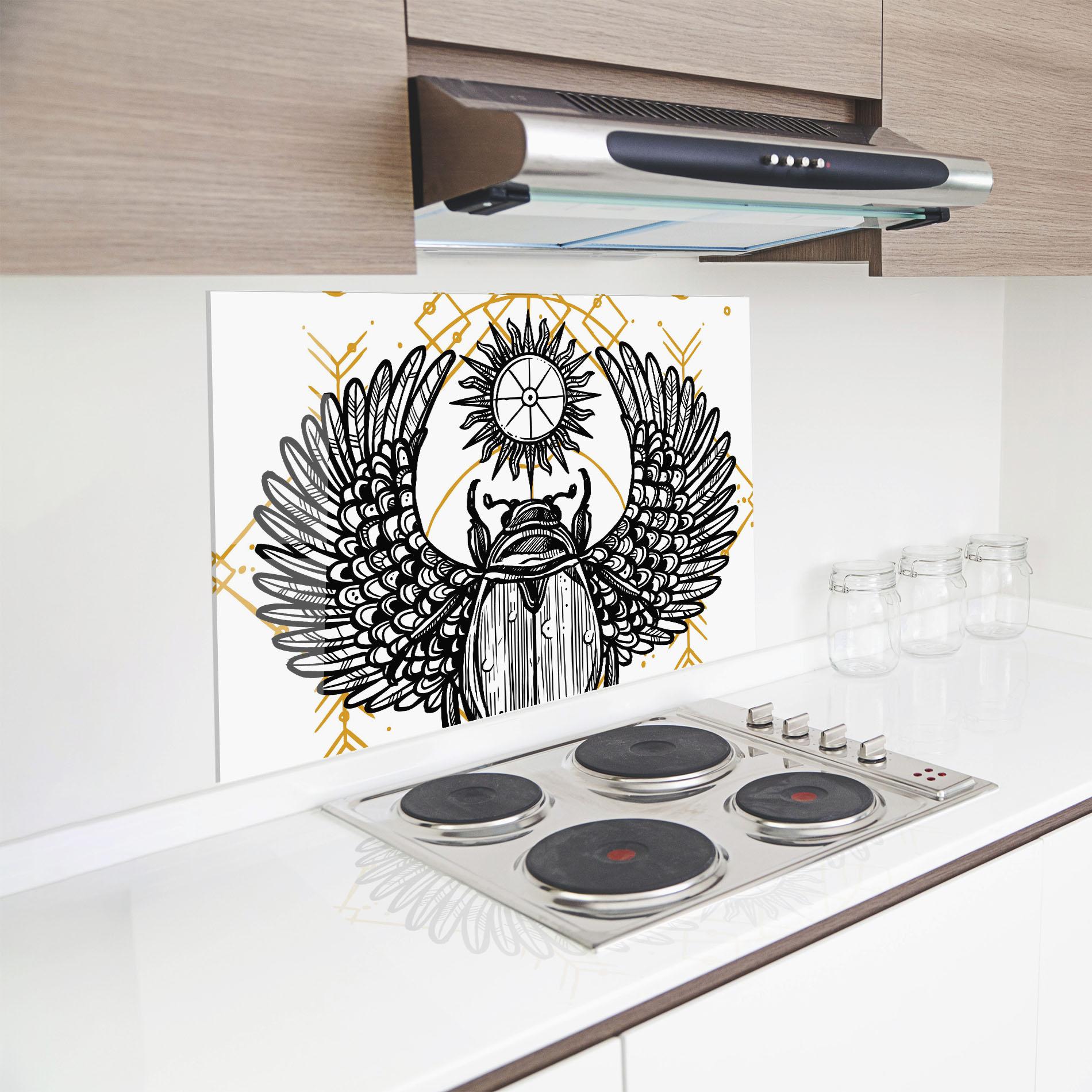 Küchenrückwand Glas Cool Art 02 mockup 8