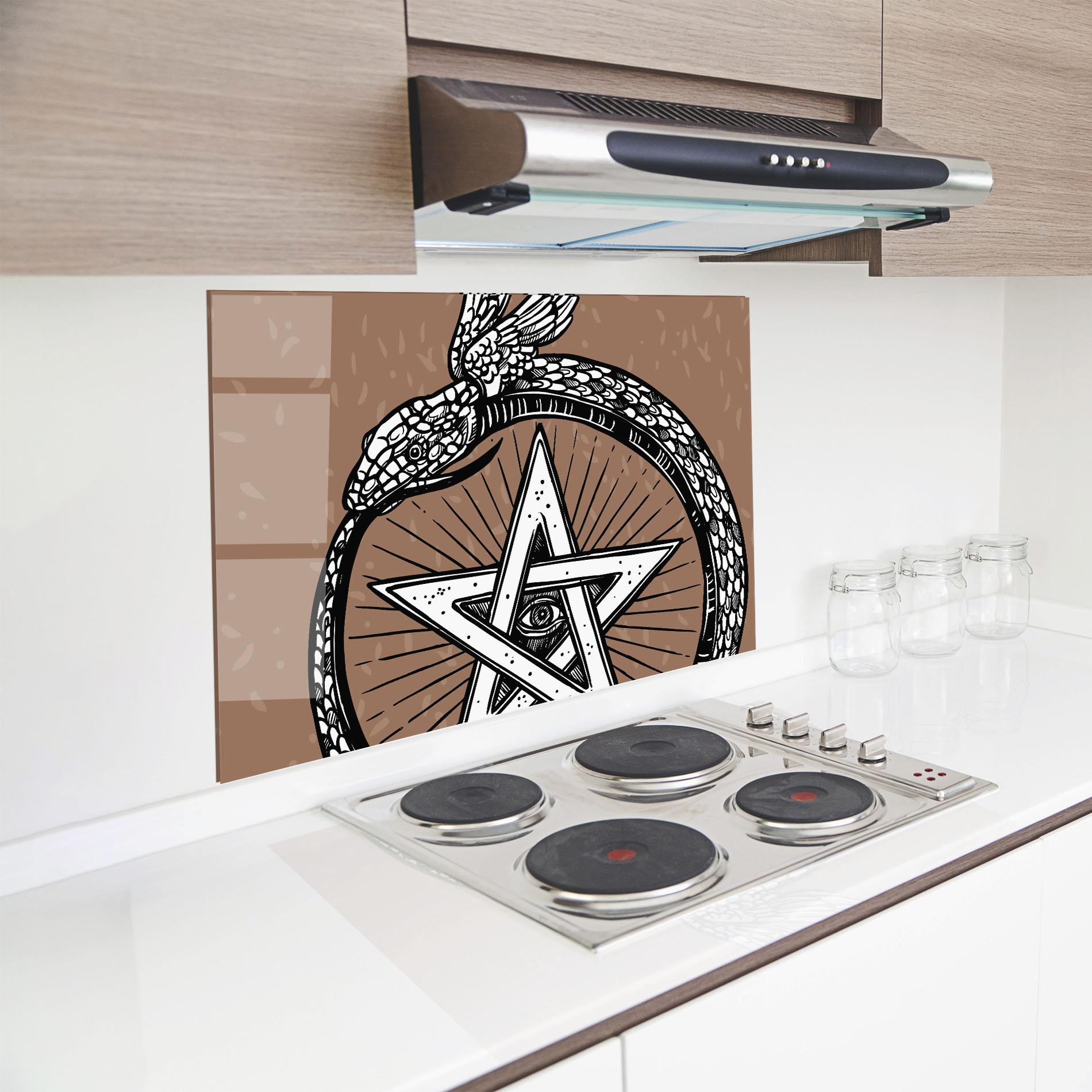 Küchenrückwand Glas Cool Art 04 mockup 8