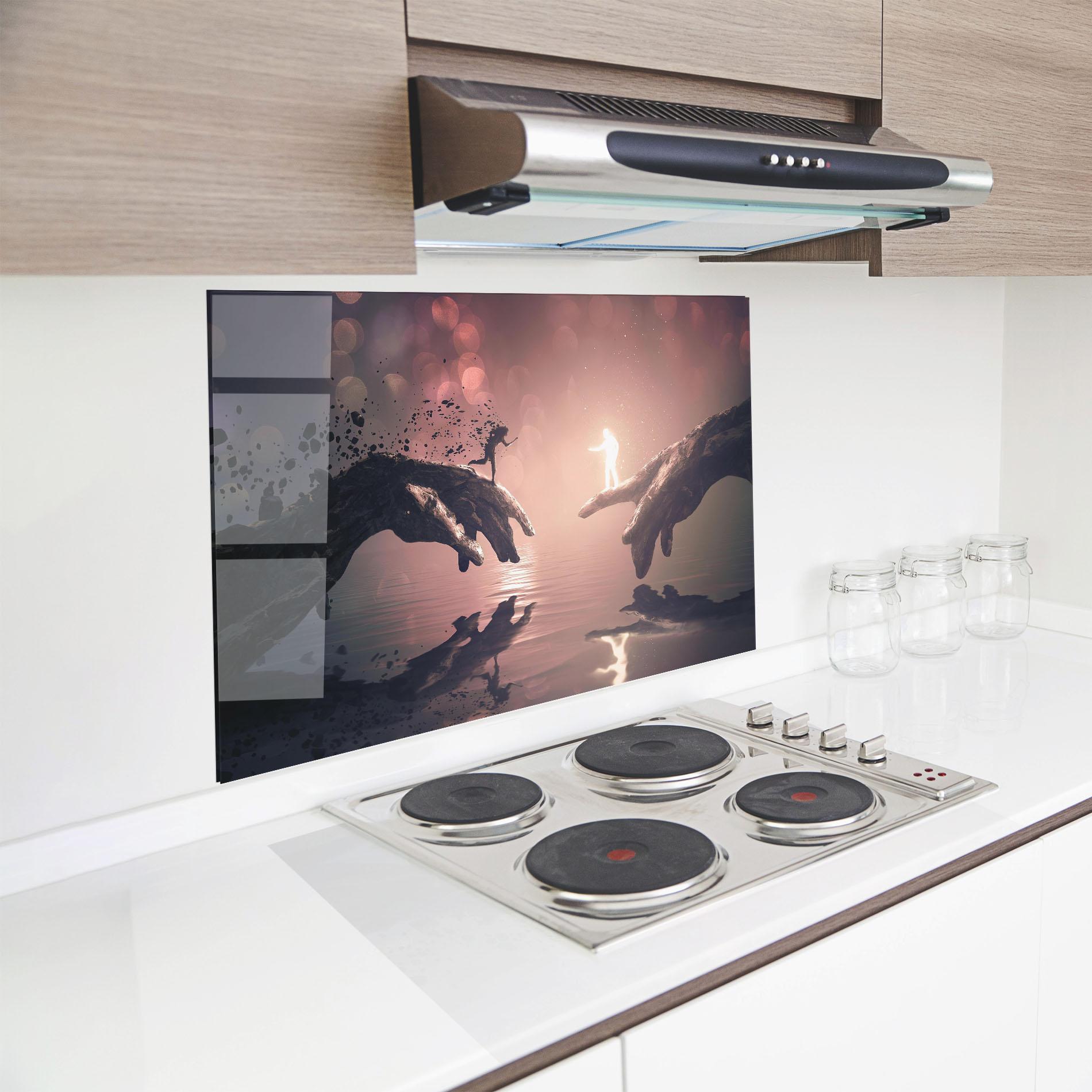 Küchenrückwand Glas Life Story mockup 8