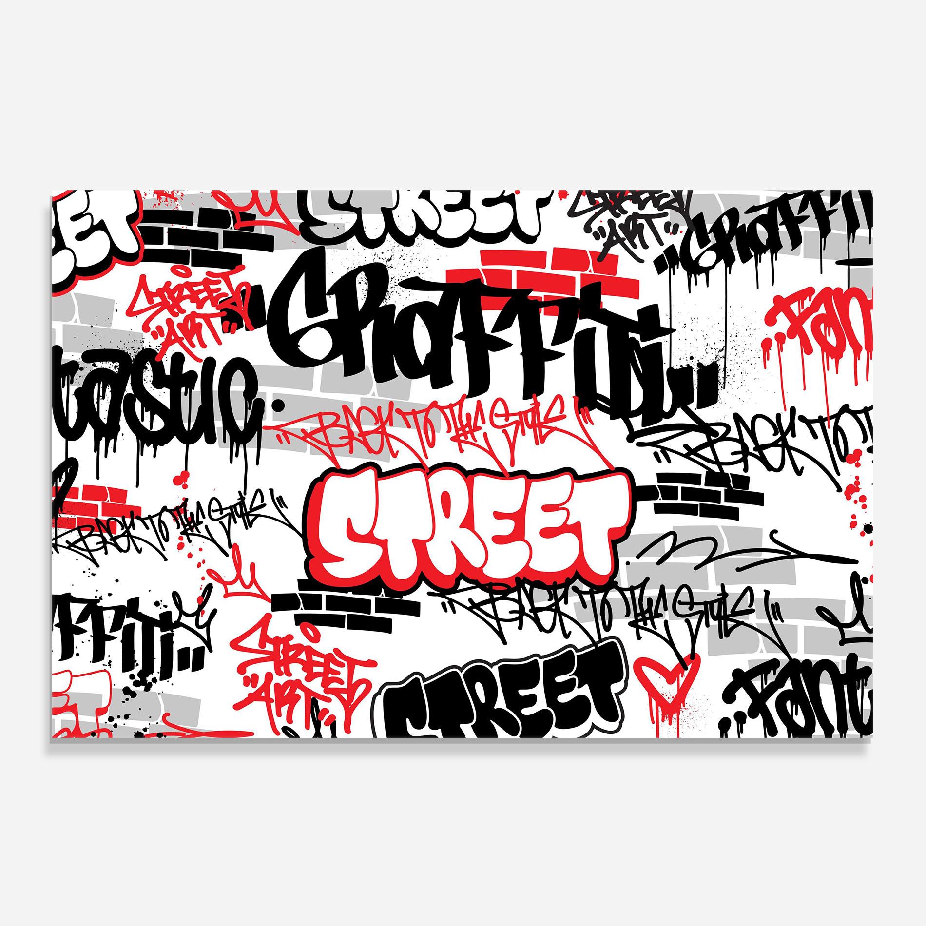 Küchenrückwand Glas Black Red Tags mockup 0