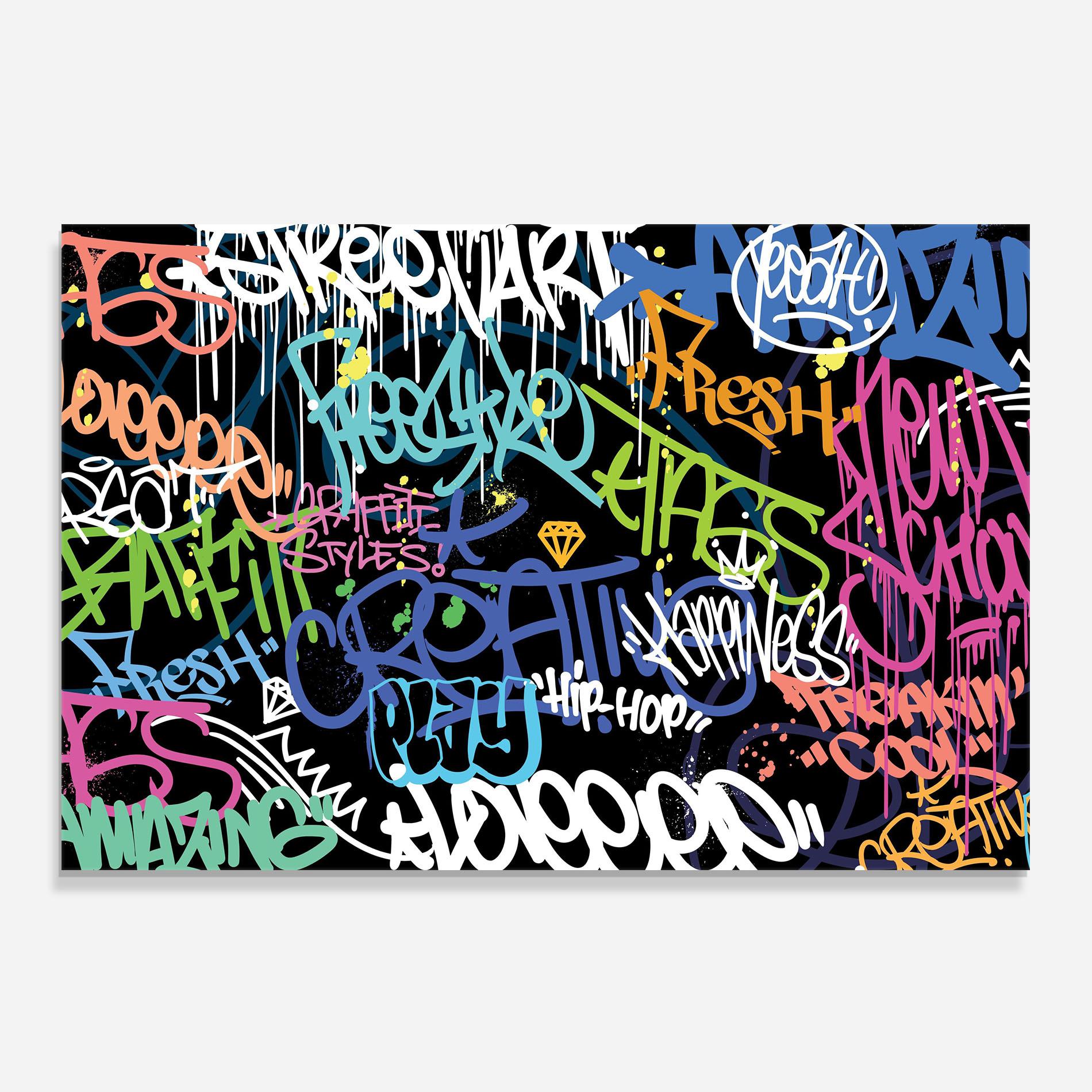 Küchenrückwand Glas Colorful Tags mockup 0