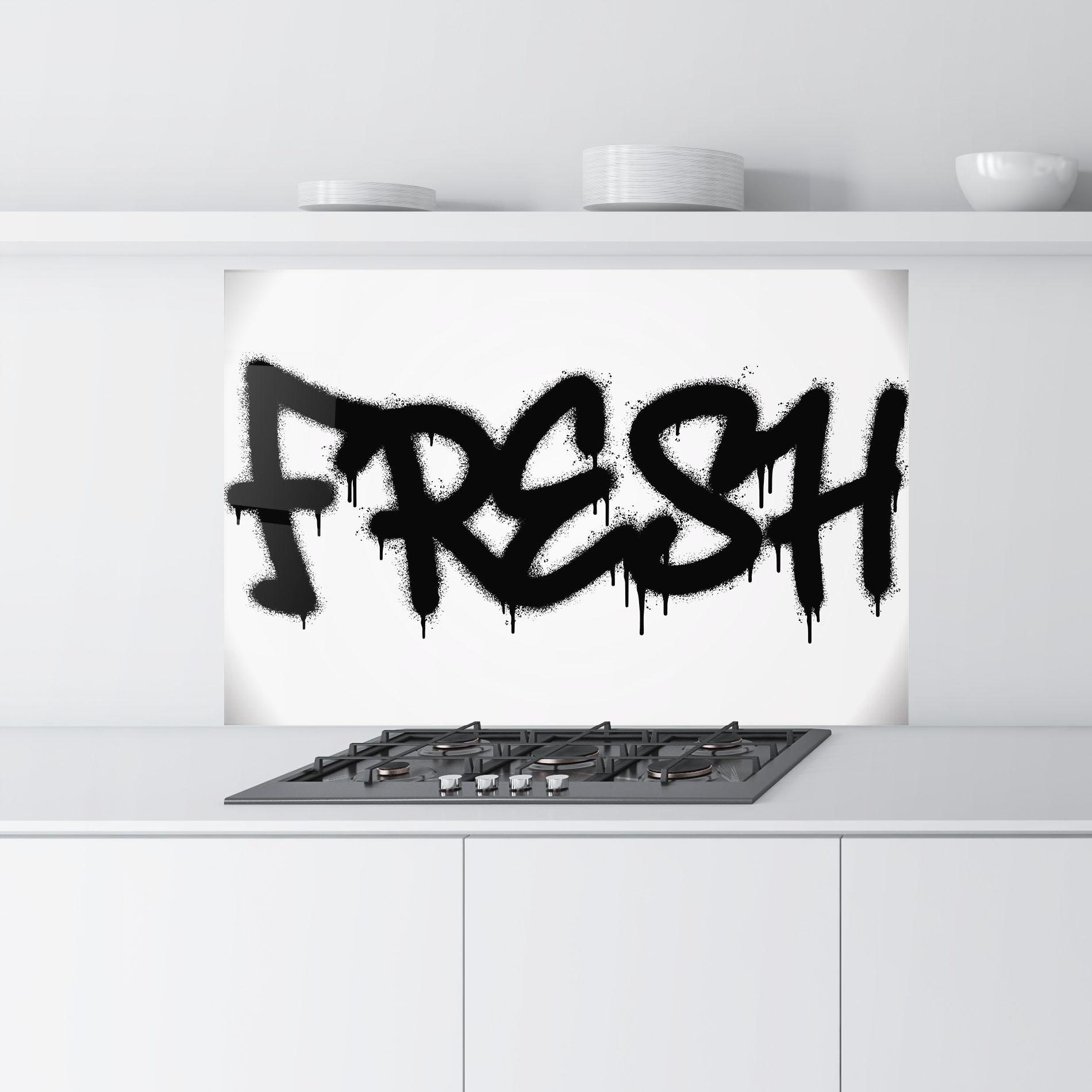 Küchenrückwand Glas Fresh Spray mockup 9