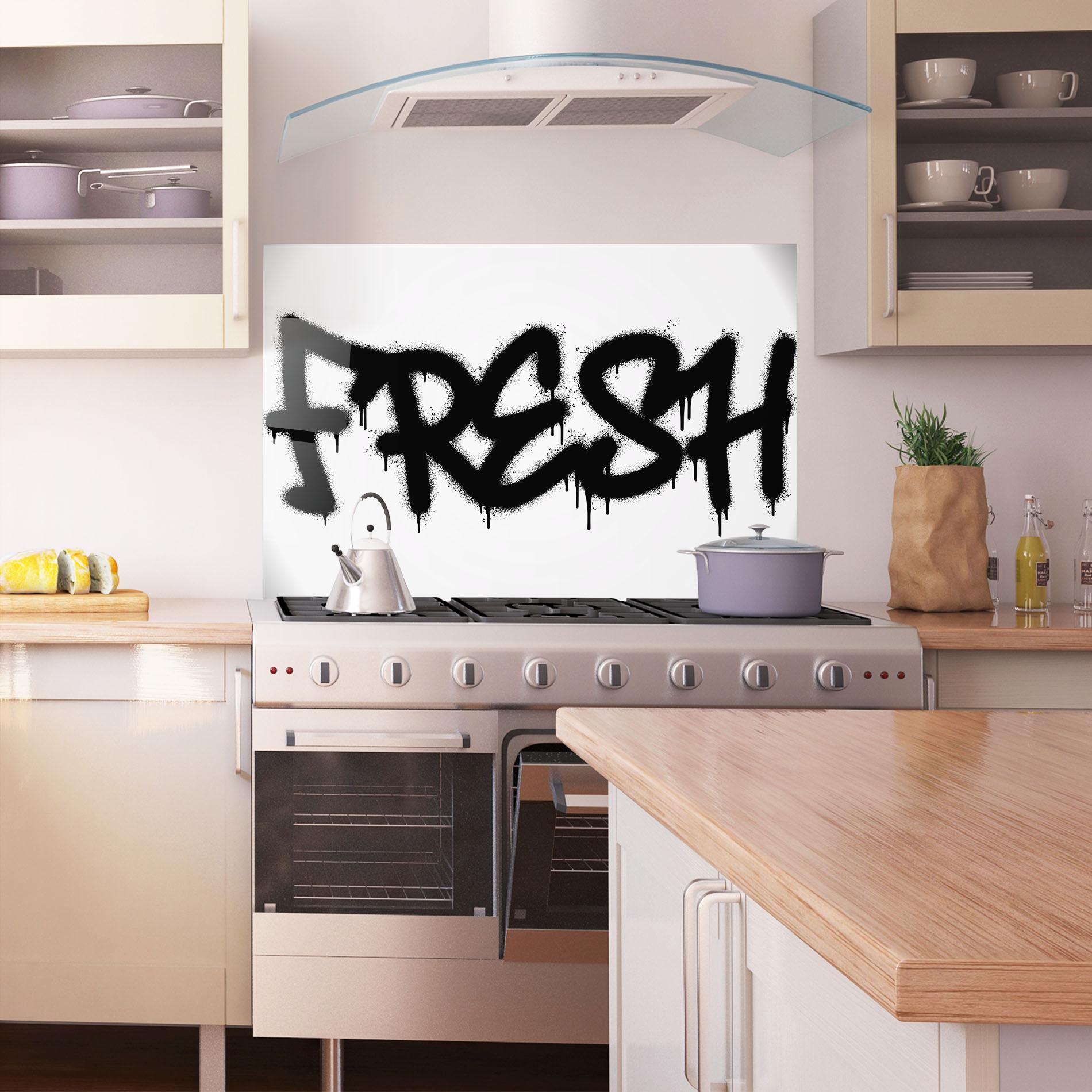 Küchenrückwand Glas Fresh Spray mockup 1