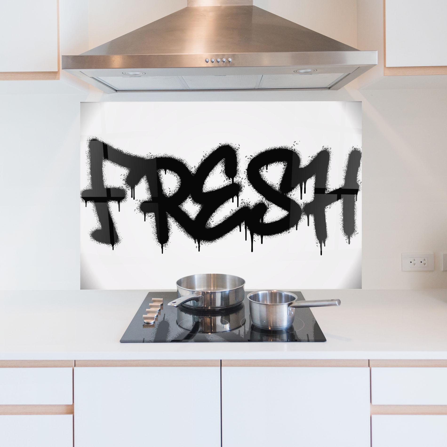 Küchenrückwand Glas Fresh Spray mockup 5
