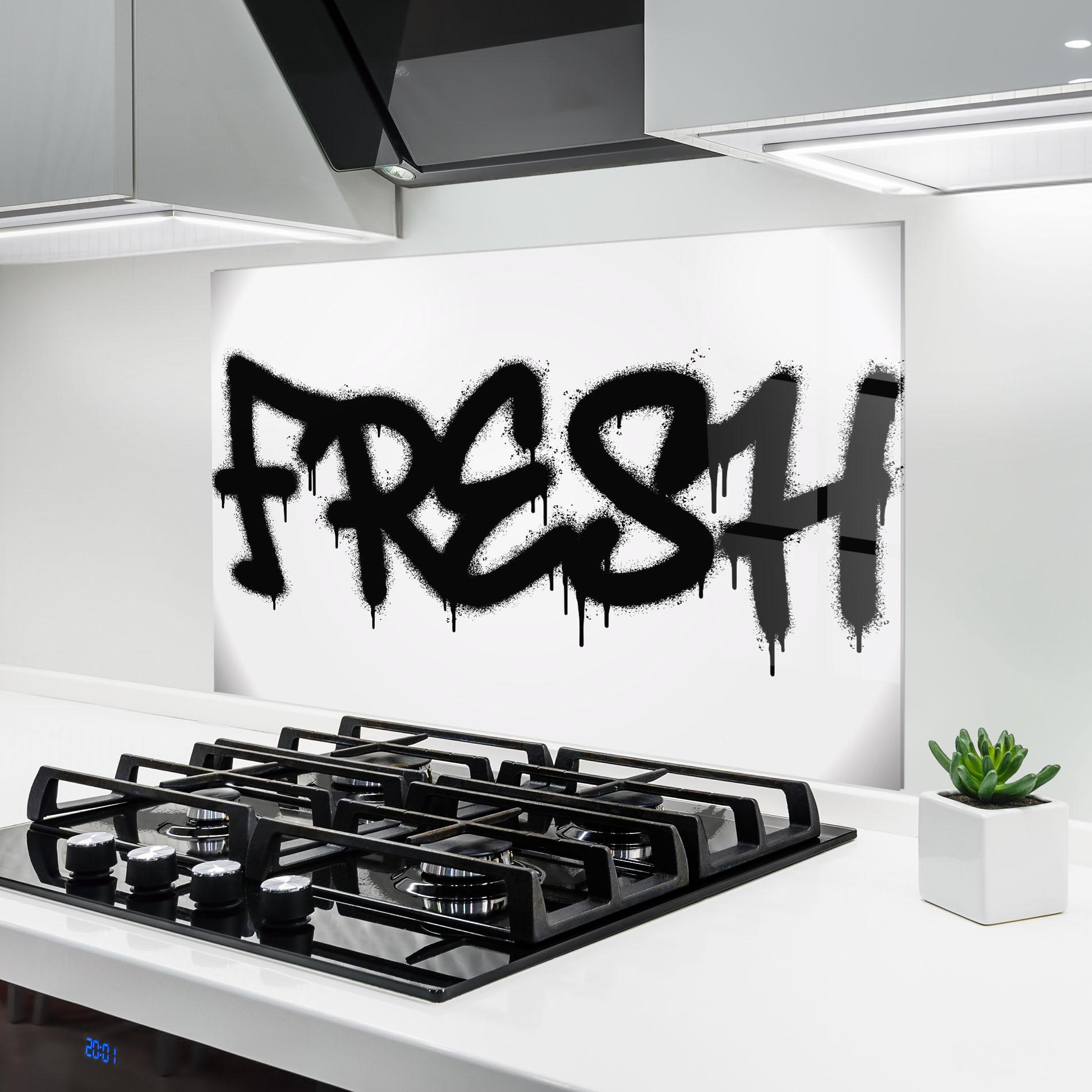Küchenrückwand Glas Fresh Spray mockup 6