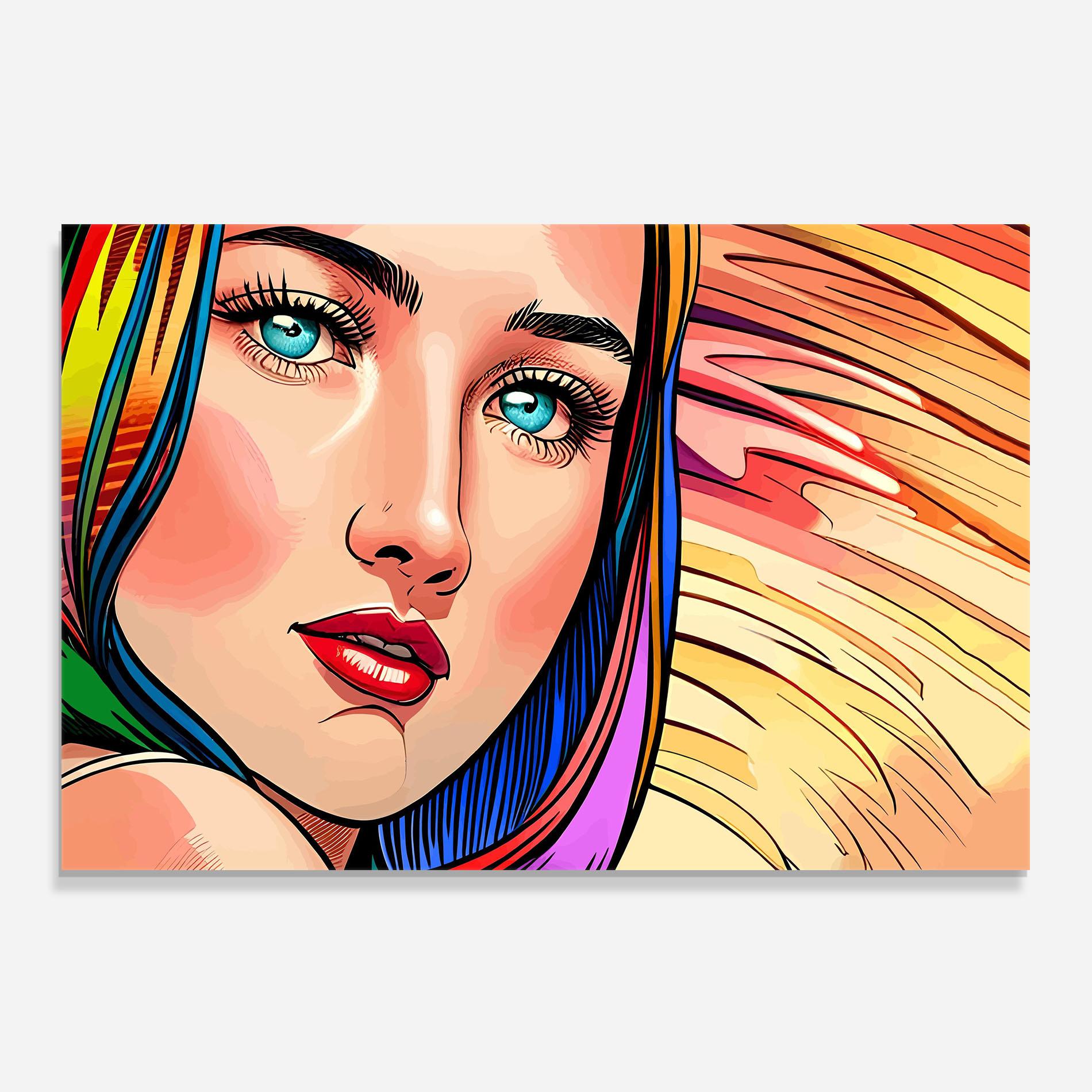 Küchenrückwand Glas Big Pop Eyes mockup 0