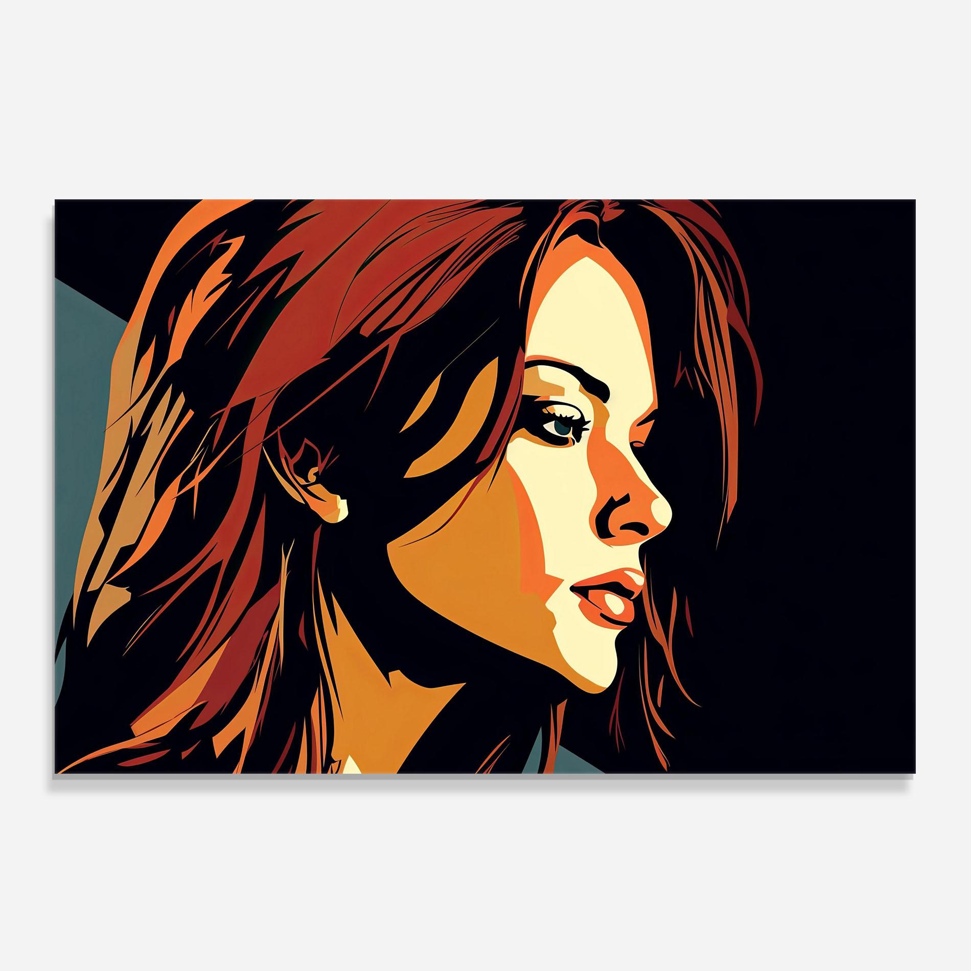 Küchenrückwand Glas Brown Pop Hair mockup 0