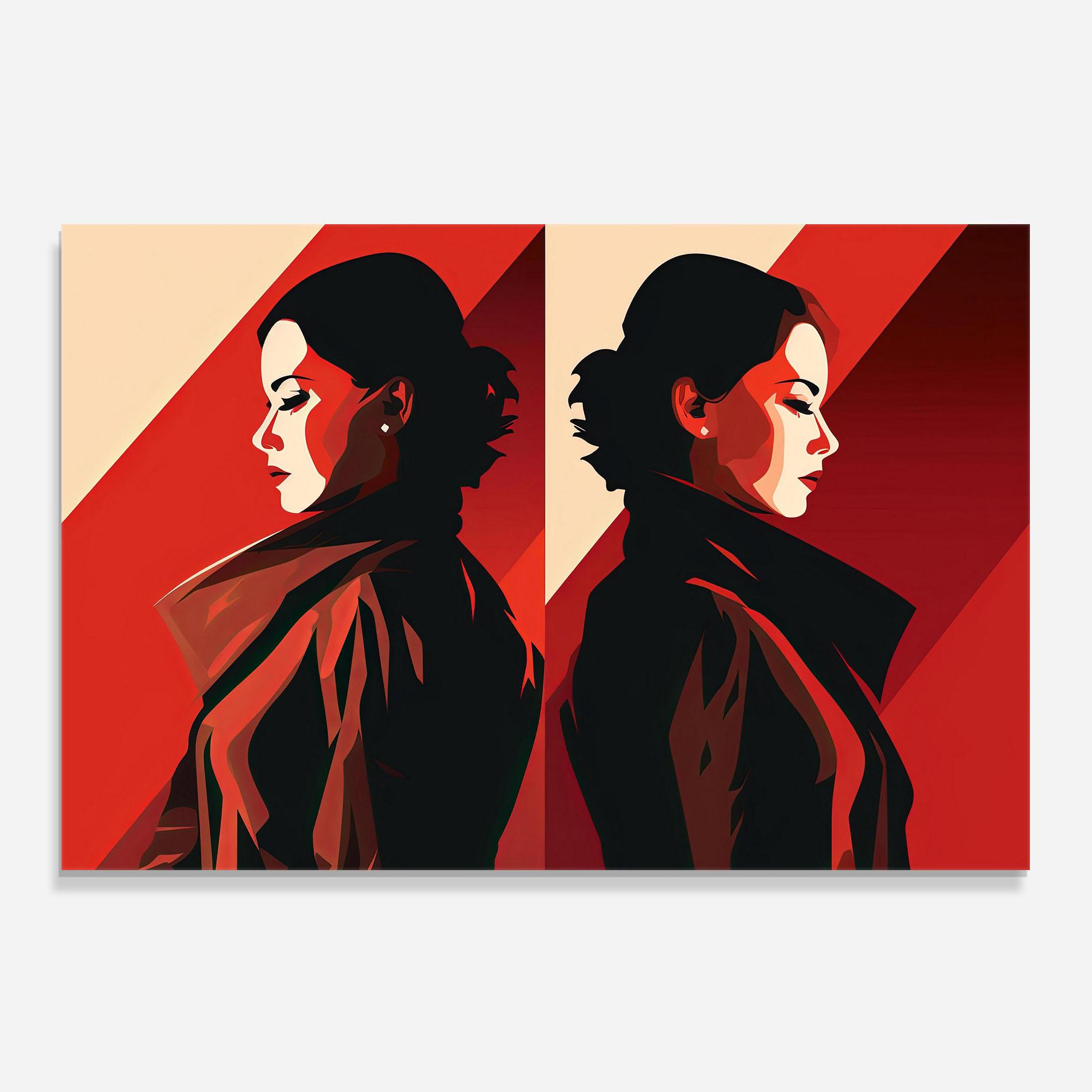 Küchenrückwand Glas Pop Outfit Lady mockup 0