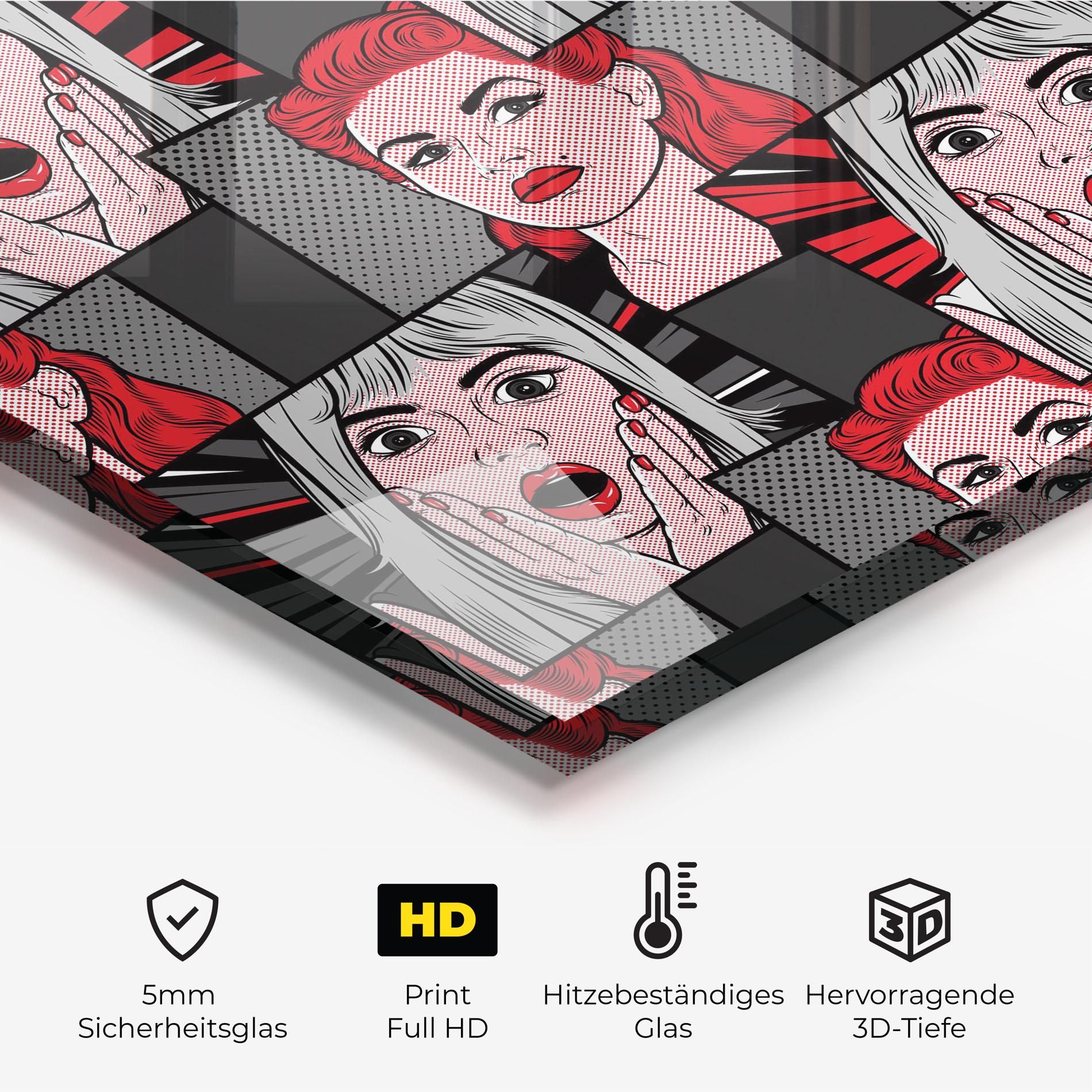 Grey Red Pop Art mockup 2