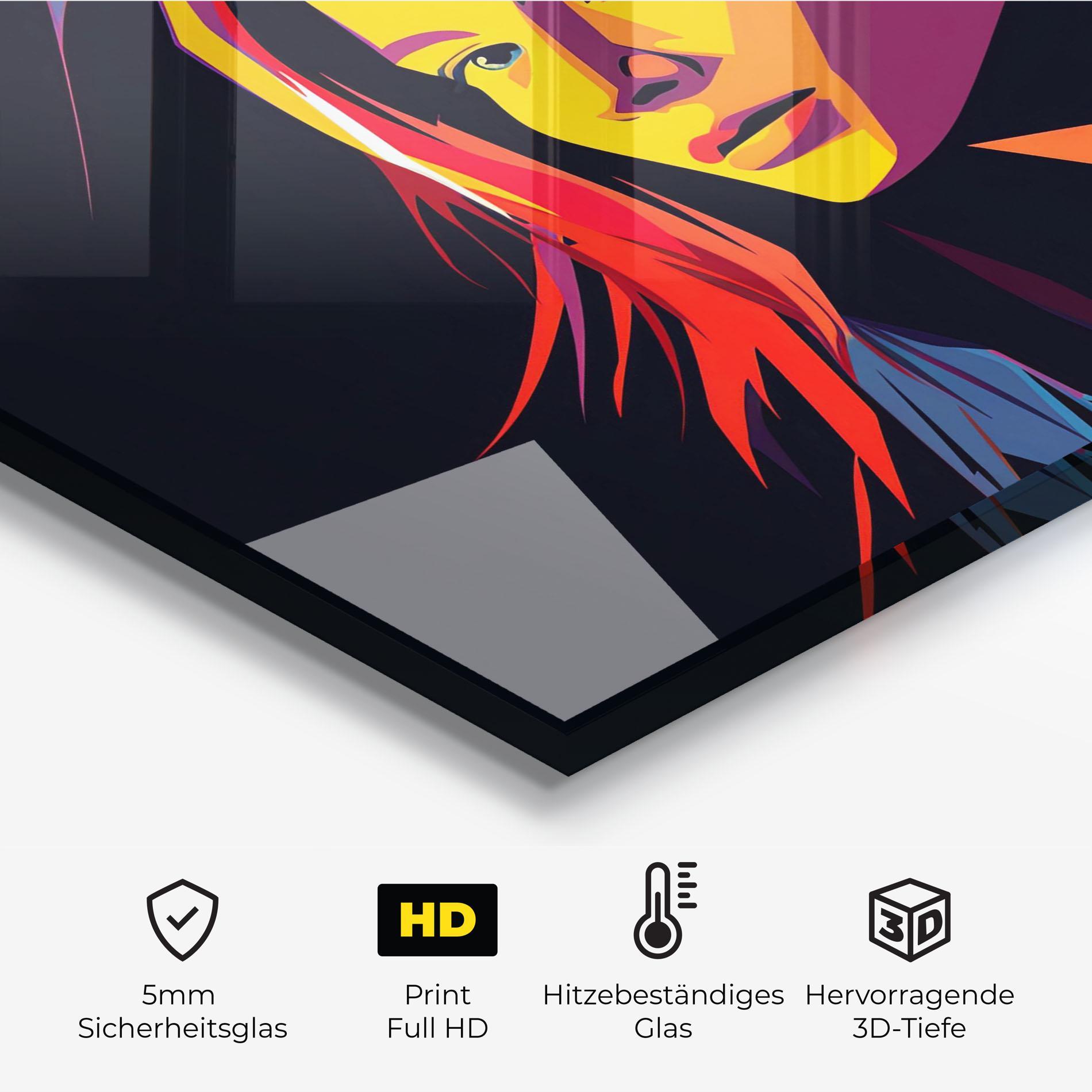 Küchenrückwand Glas Orange Pop Light mockup 2