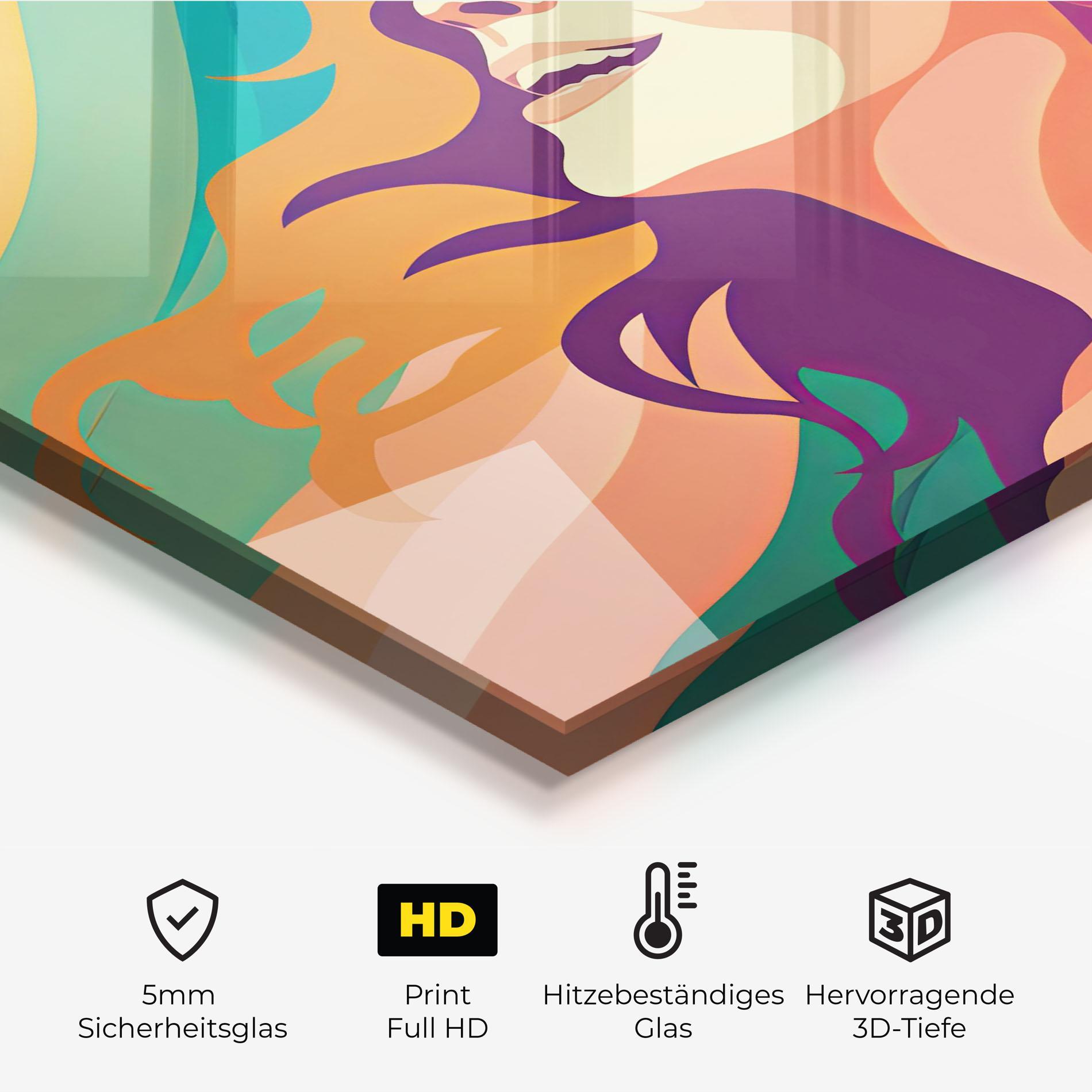 Küchenrückwand Glas Pink Pop Hair mockup 2