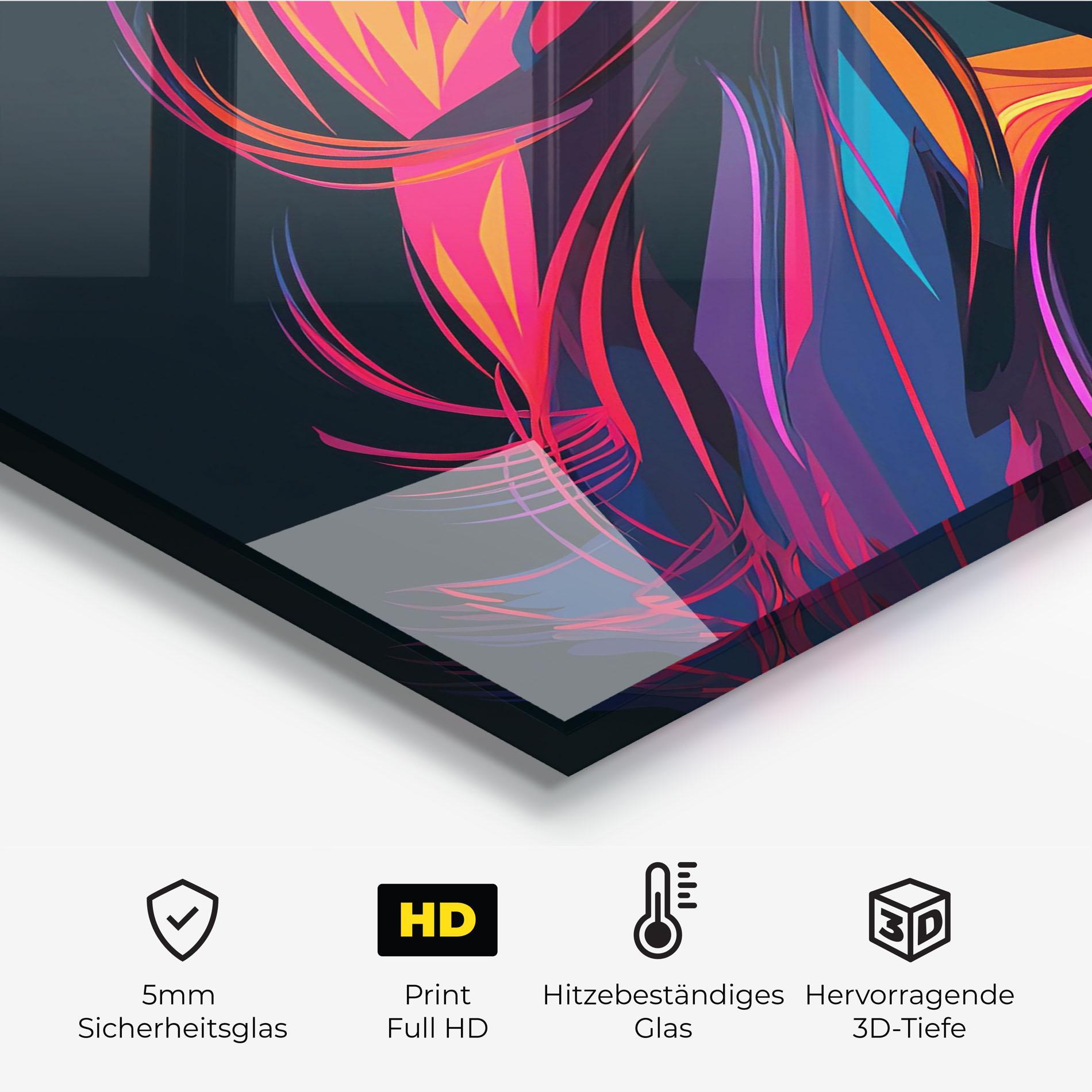 Küchenrückwand Glas Pop Worm Light mockup 2