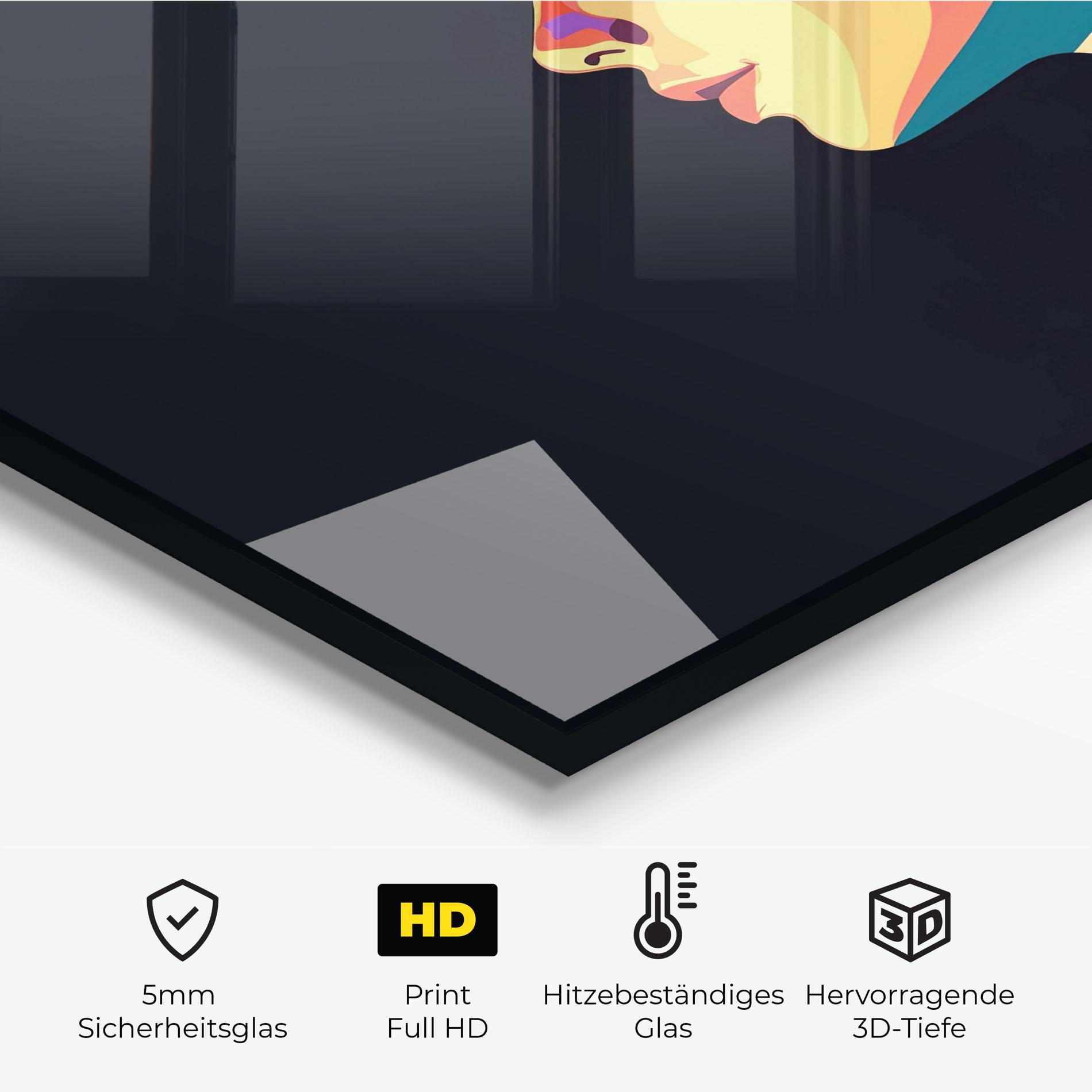 Küchenrückwand Glas Worm Pop Light mockup 2