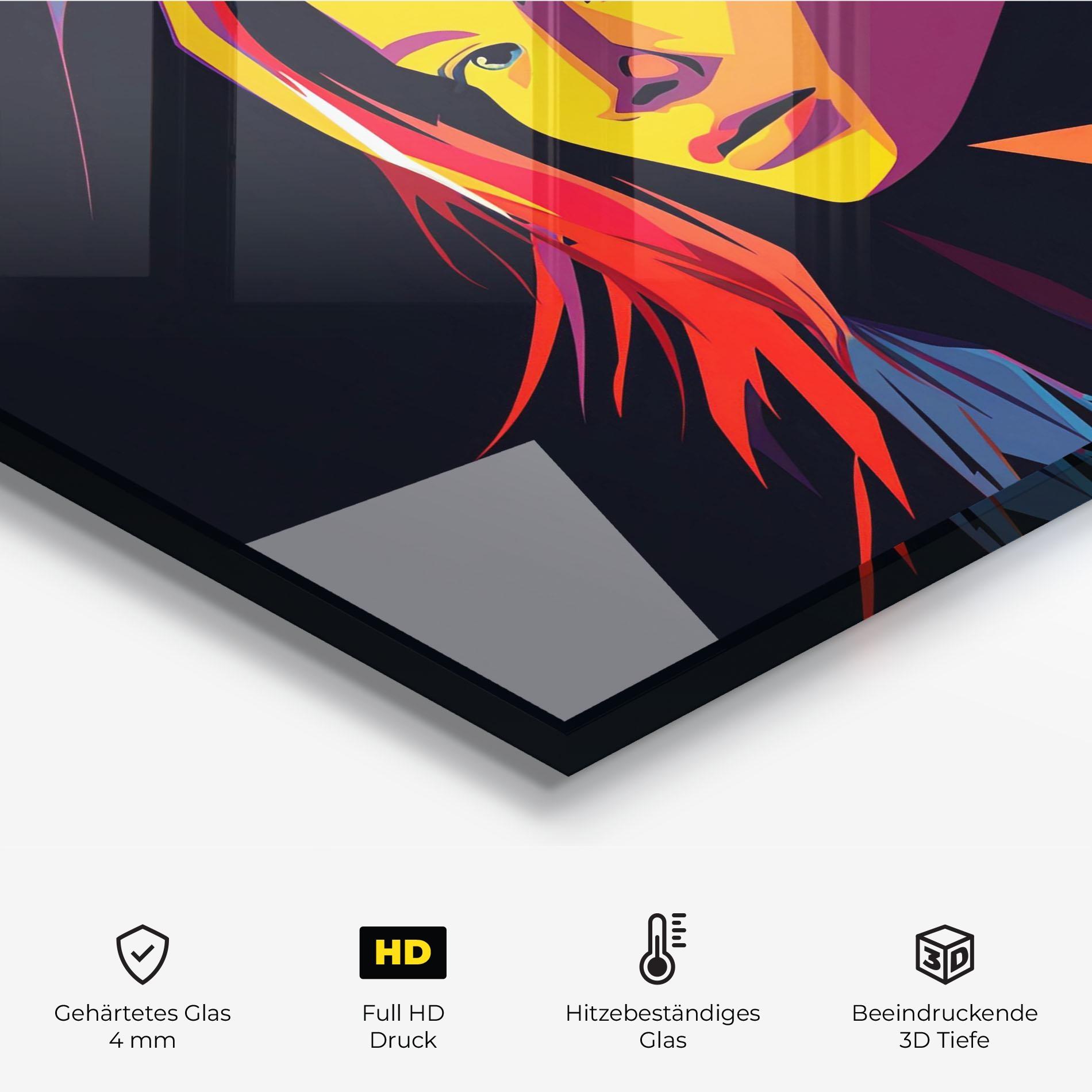 Küchenrückwand Glas Orange Pop Light mockup 2