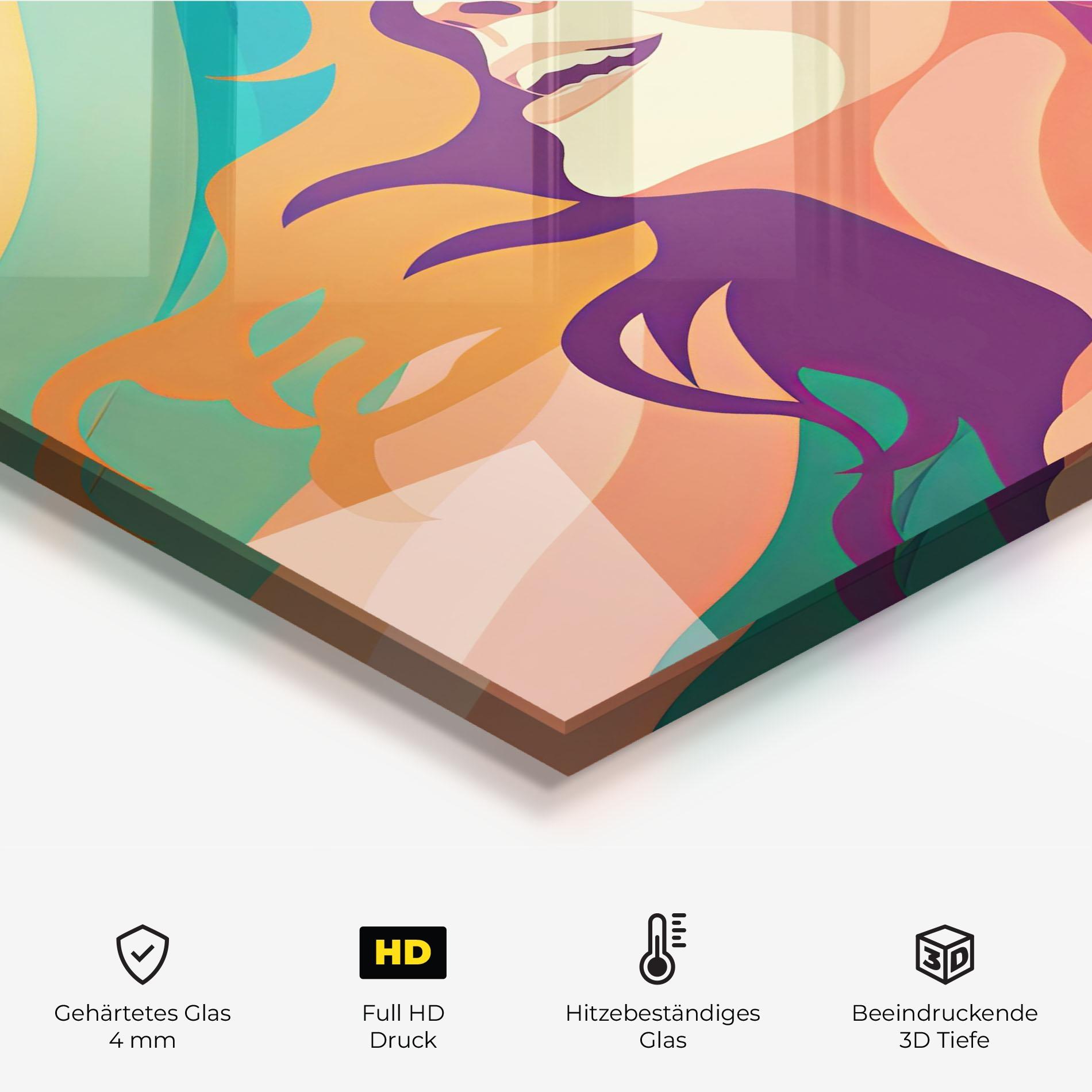 Küchenrückwand Glas Pink Pop Hair mockup 2