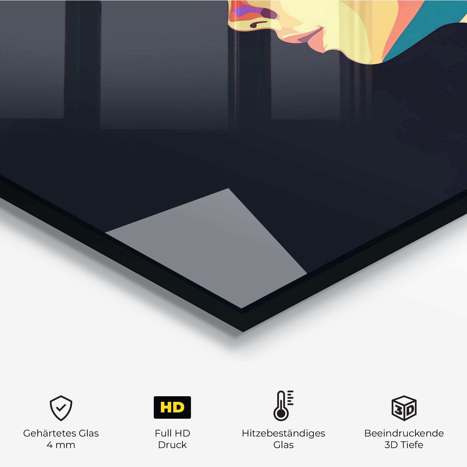 Küchenrückwand Glas Worm Pop Light mockup 2