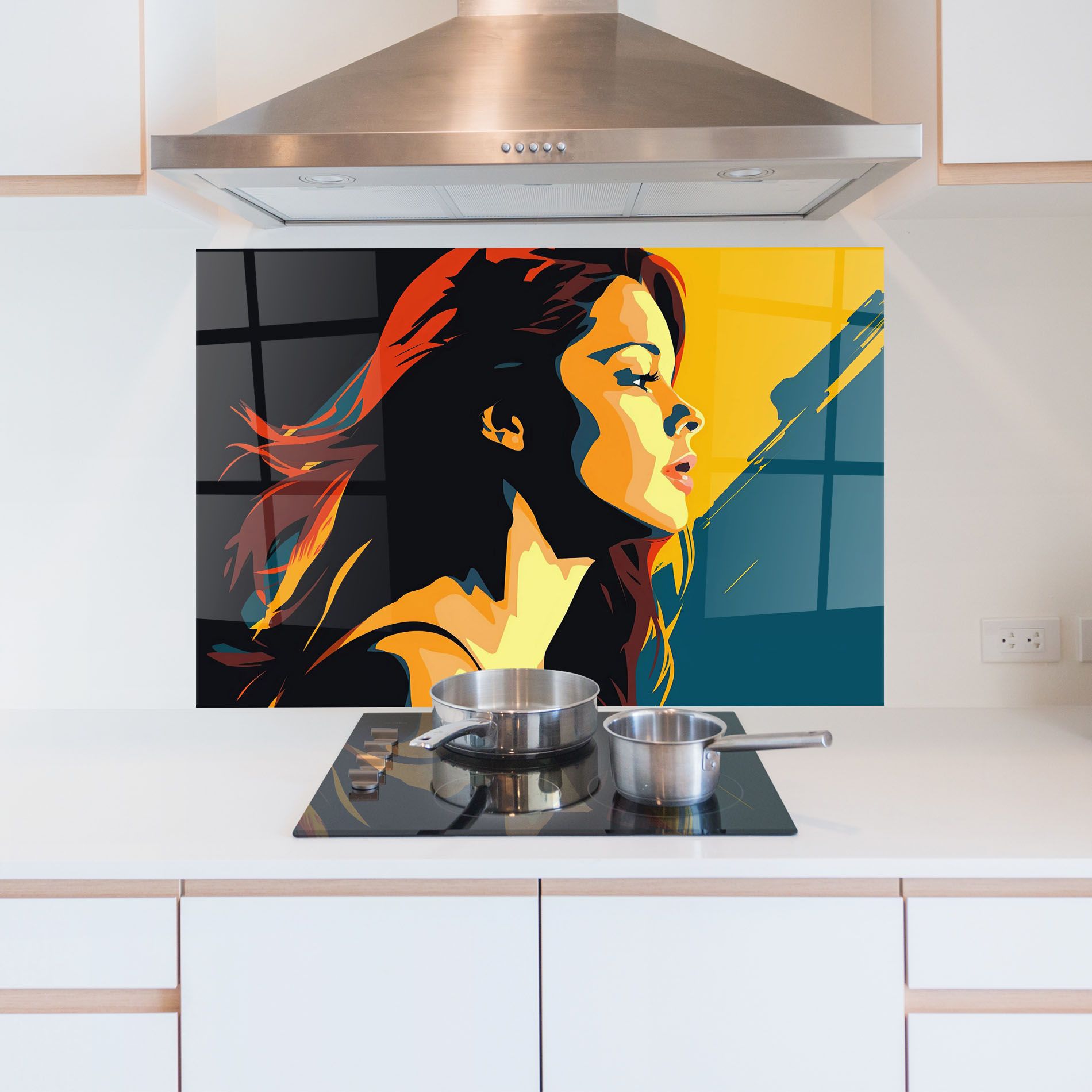 Blue Yellow Pop Art mockup 5