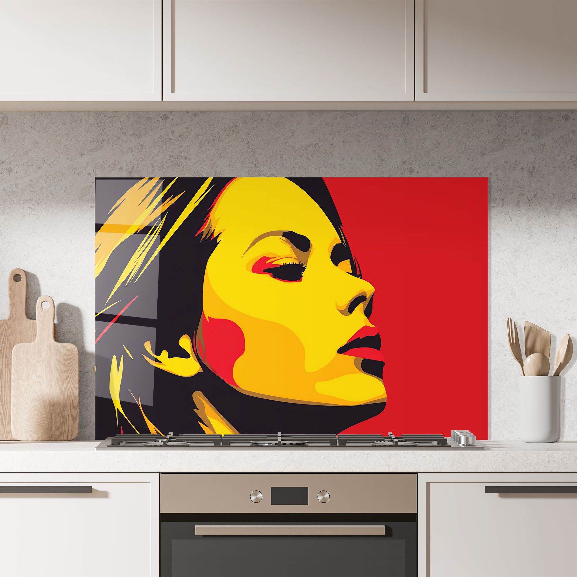 Pop Red Yellow Girl mockup 7