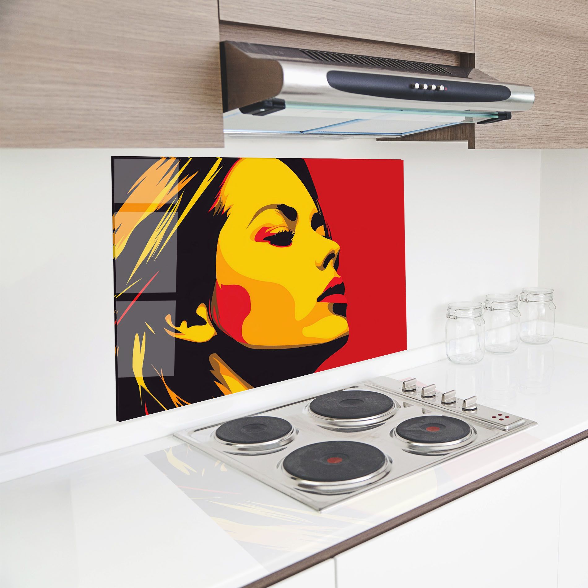 Pop Red Yellow Girl mockup 8