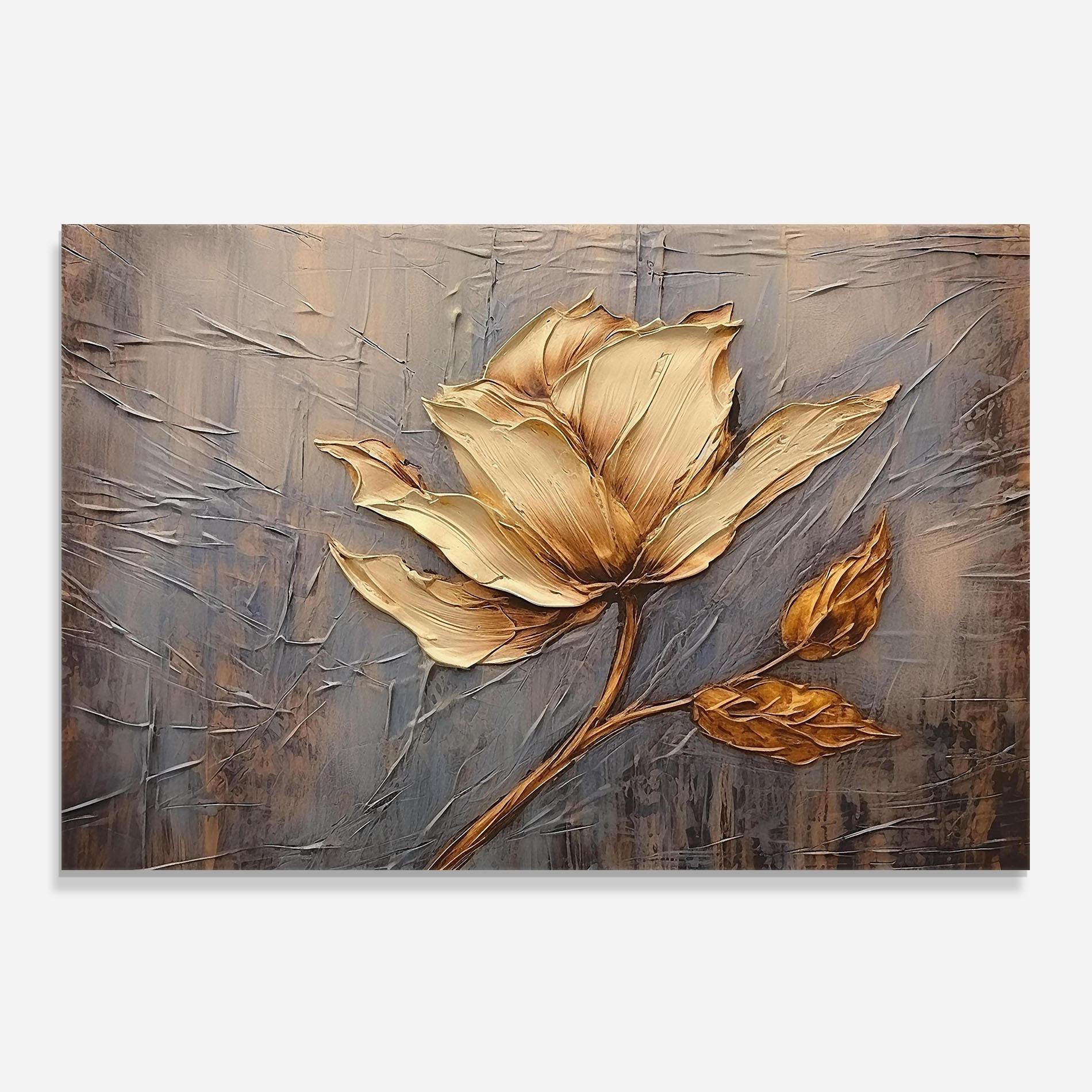 Küchenrückwand Glas Cream Rose On Blue mockup 0