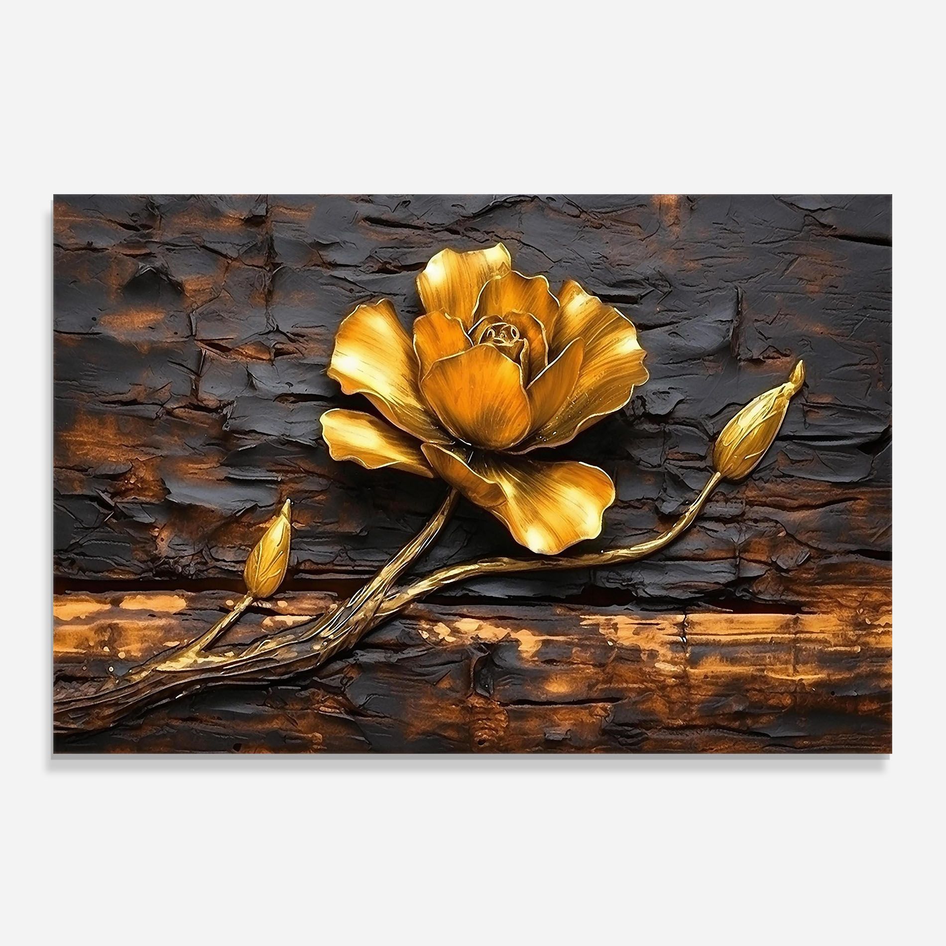 Golden Rose On Wood mockup 0