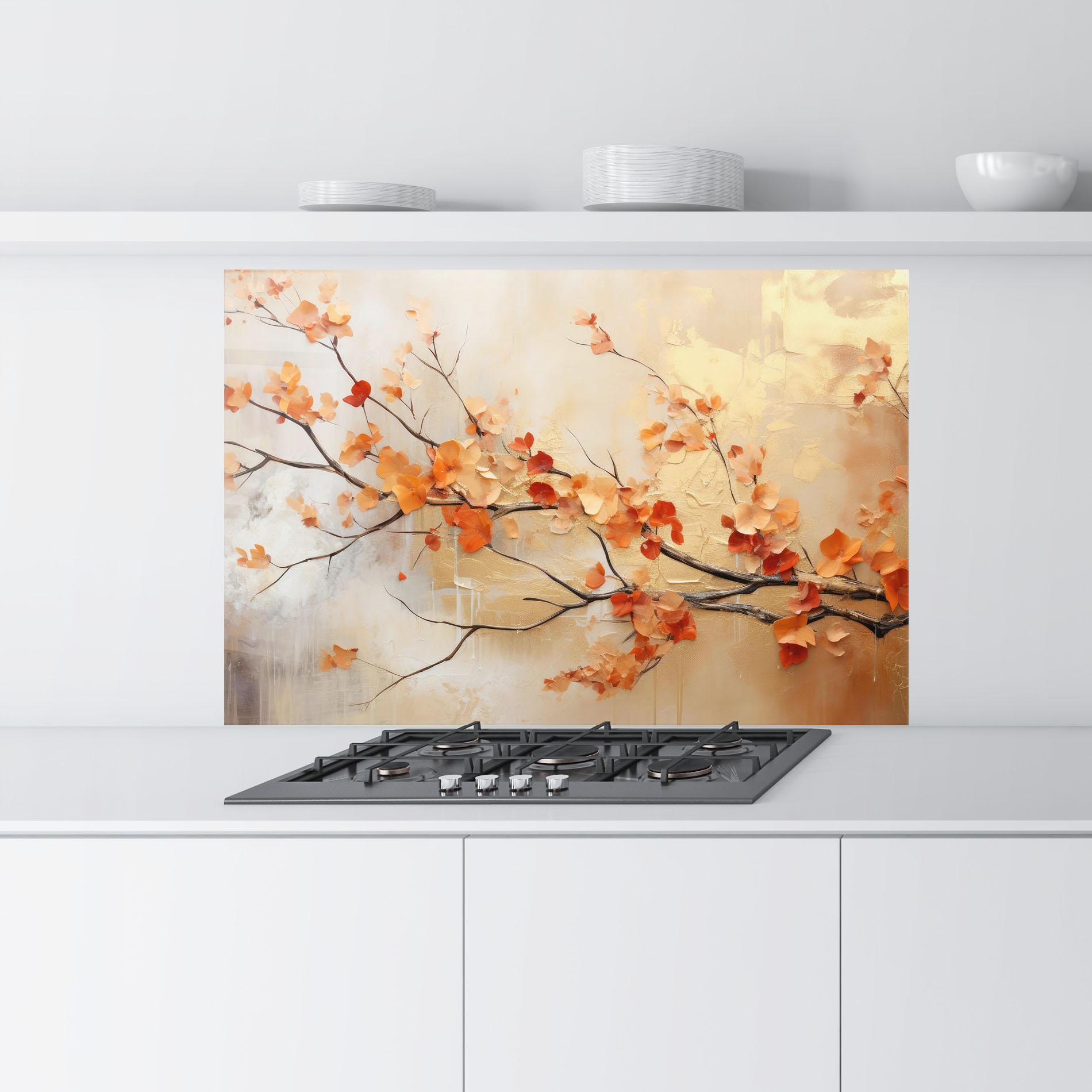 Küchenrückwand Glas Autumn Nature Art mockup 9