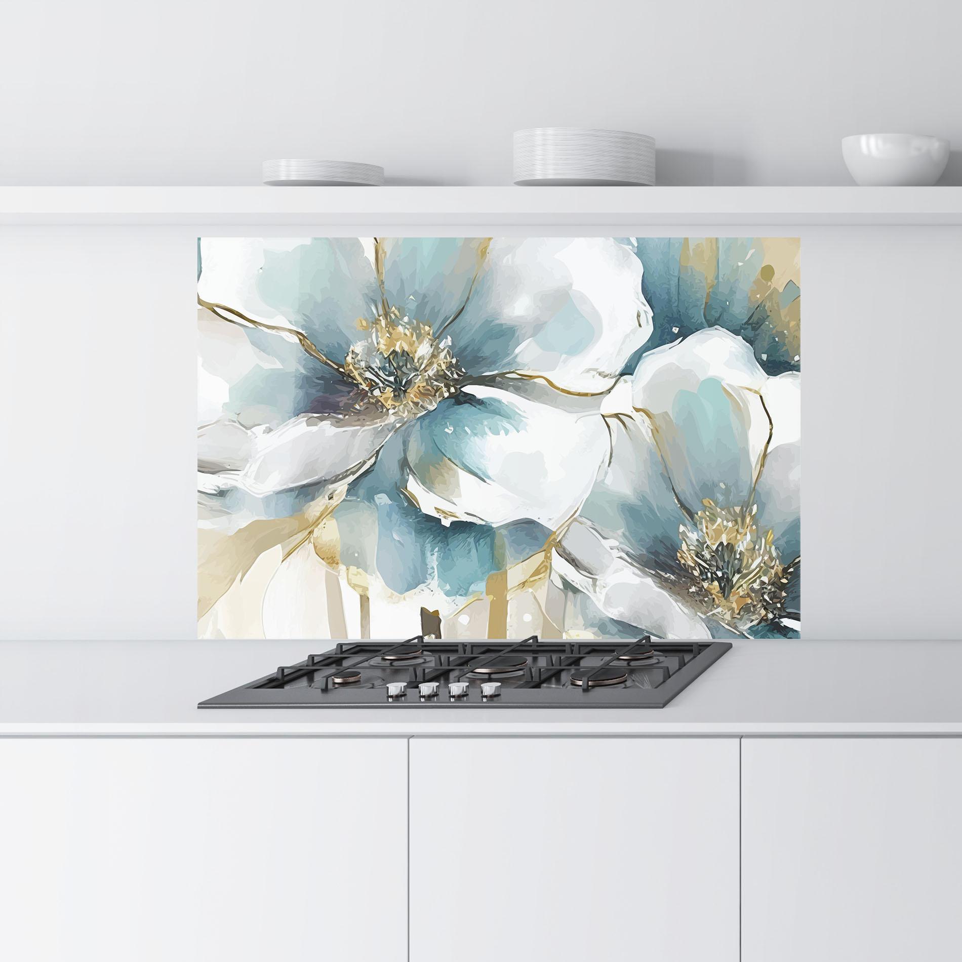 Küchenrückwand Glas Flower Mix Art mockup 9