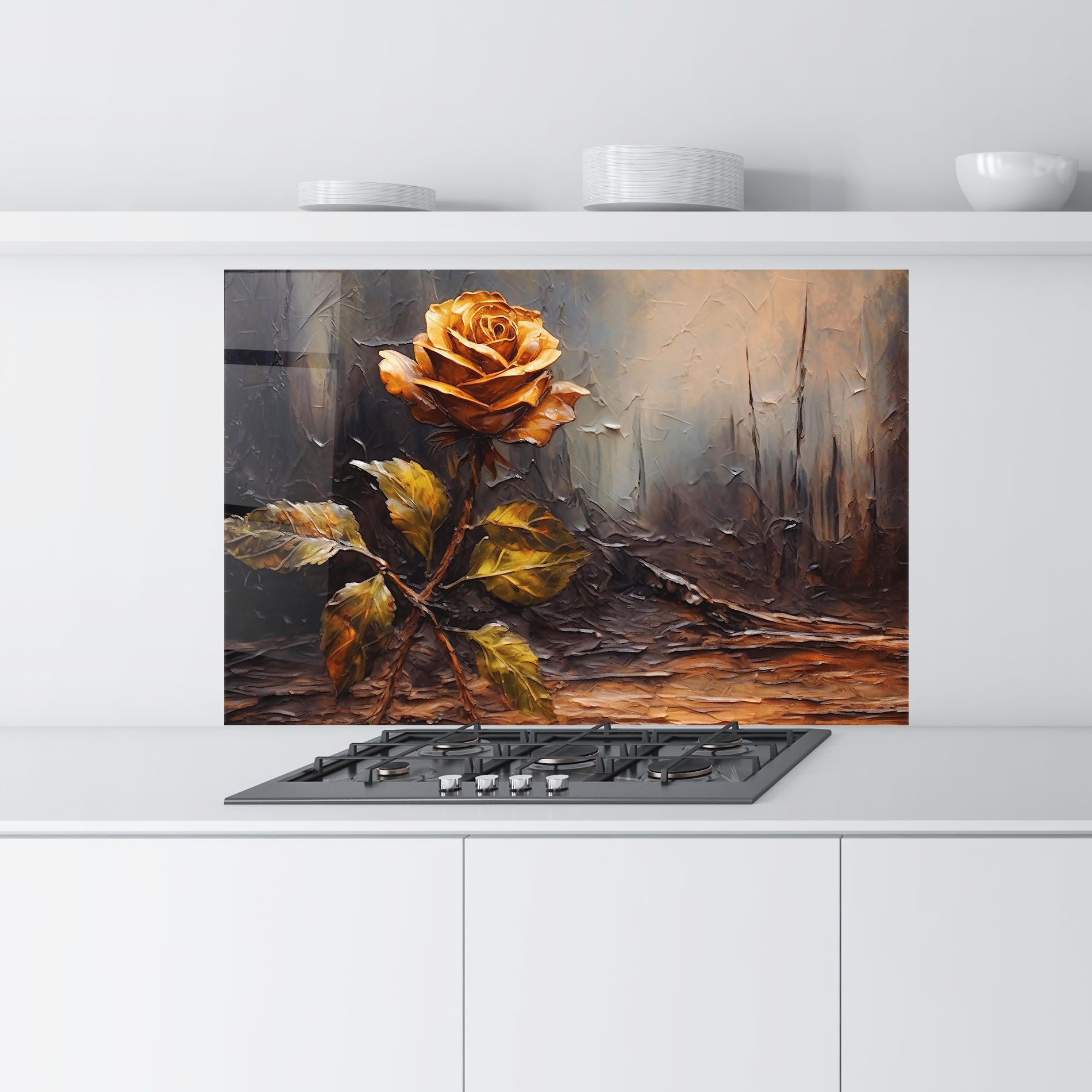 Orange Rose Art mockup 9