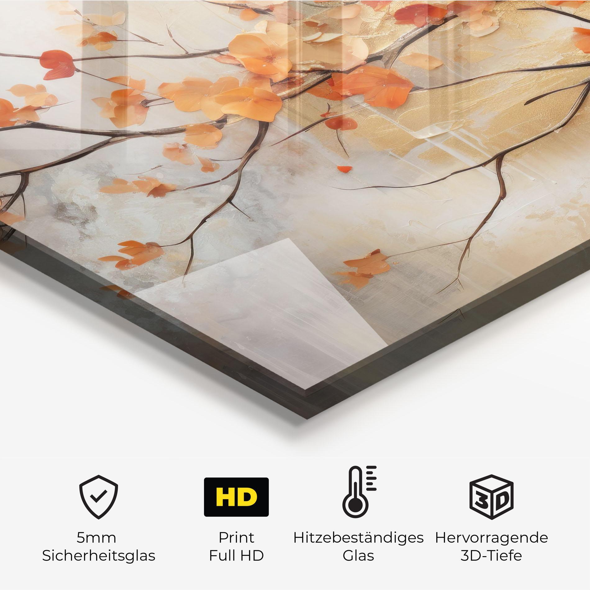 Küchenrückwand Glas Autumn Nature Art mockup 2