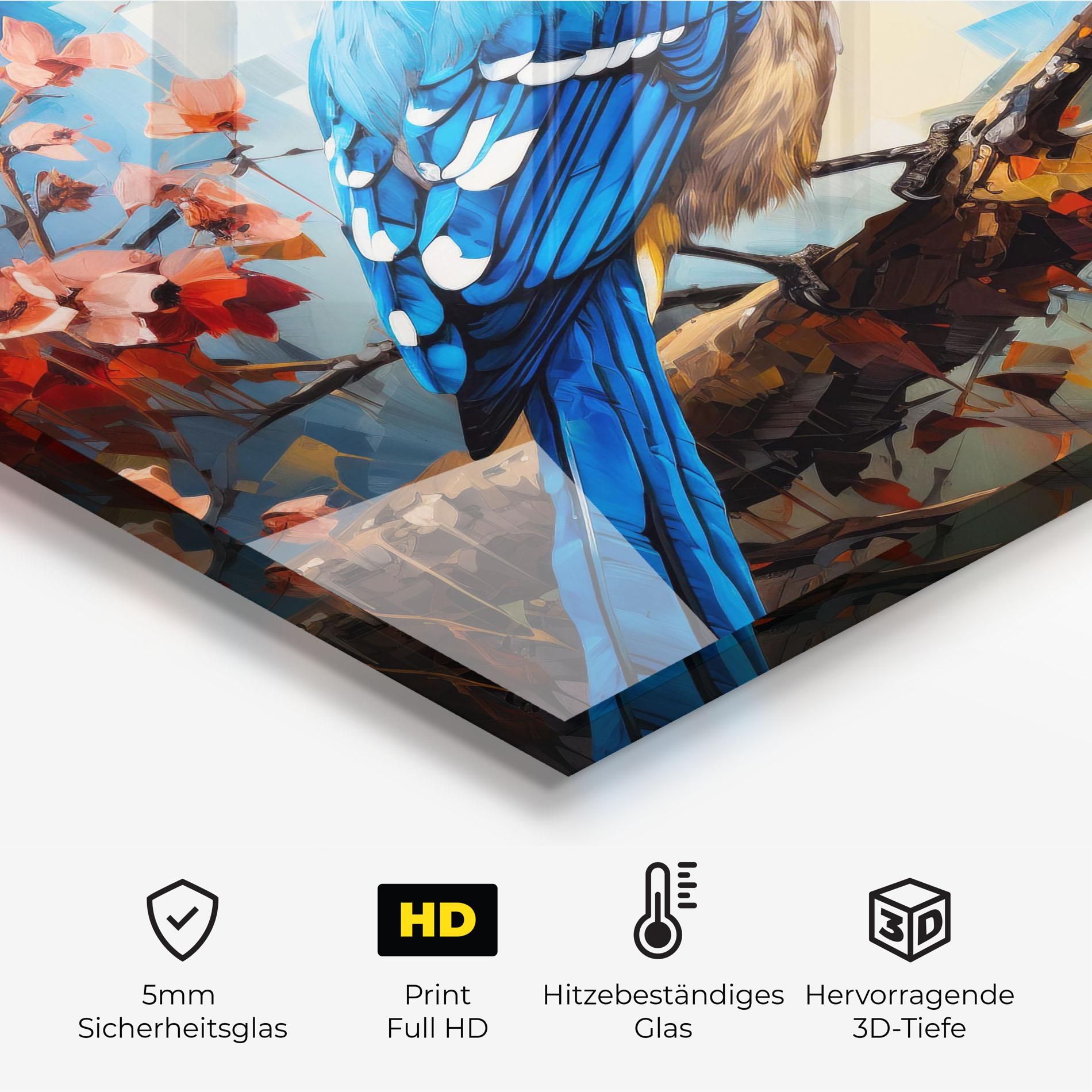 Blue Bird Sitting Art mockup 2