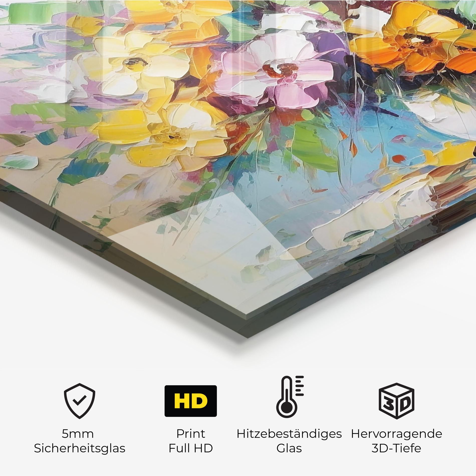 Colorfull Flowers Painting mockup 2