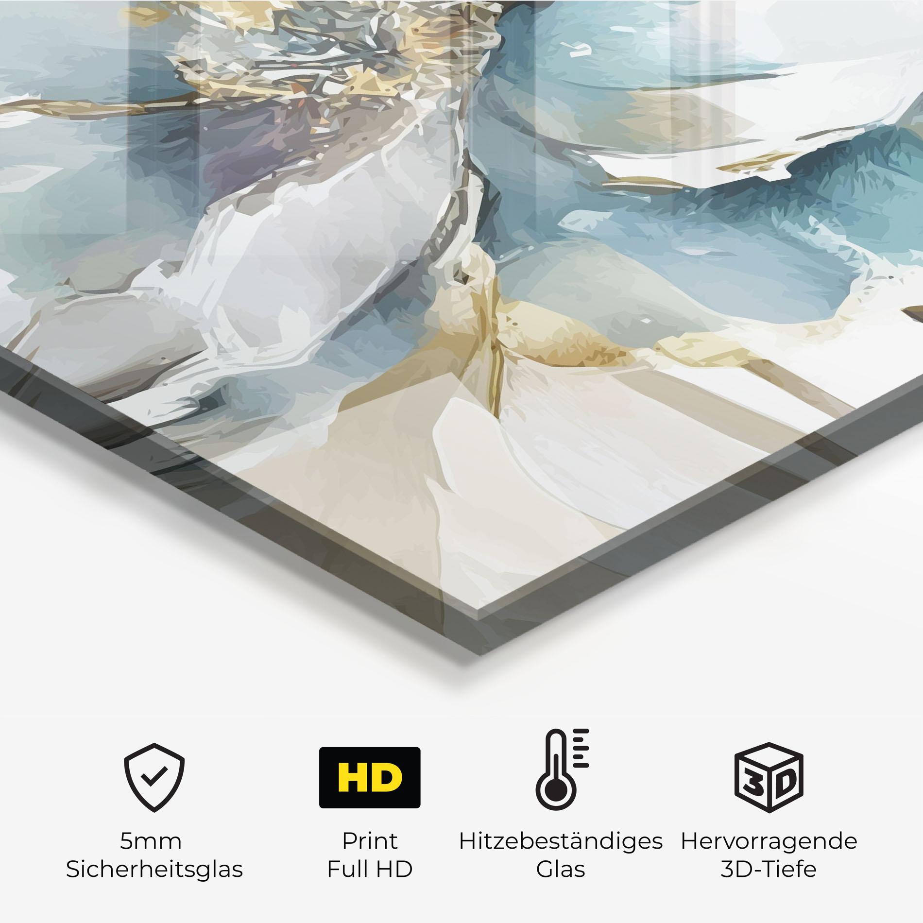 Küchenrückwand Glas Flower Mix Art mockup 2